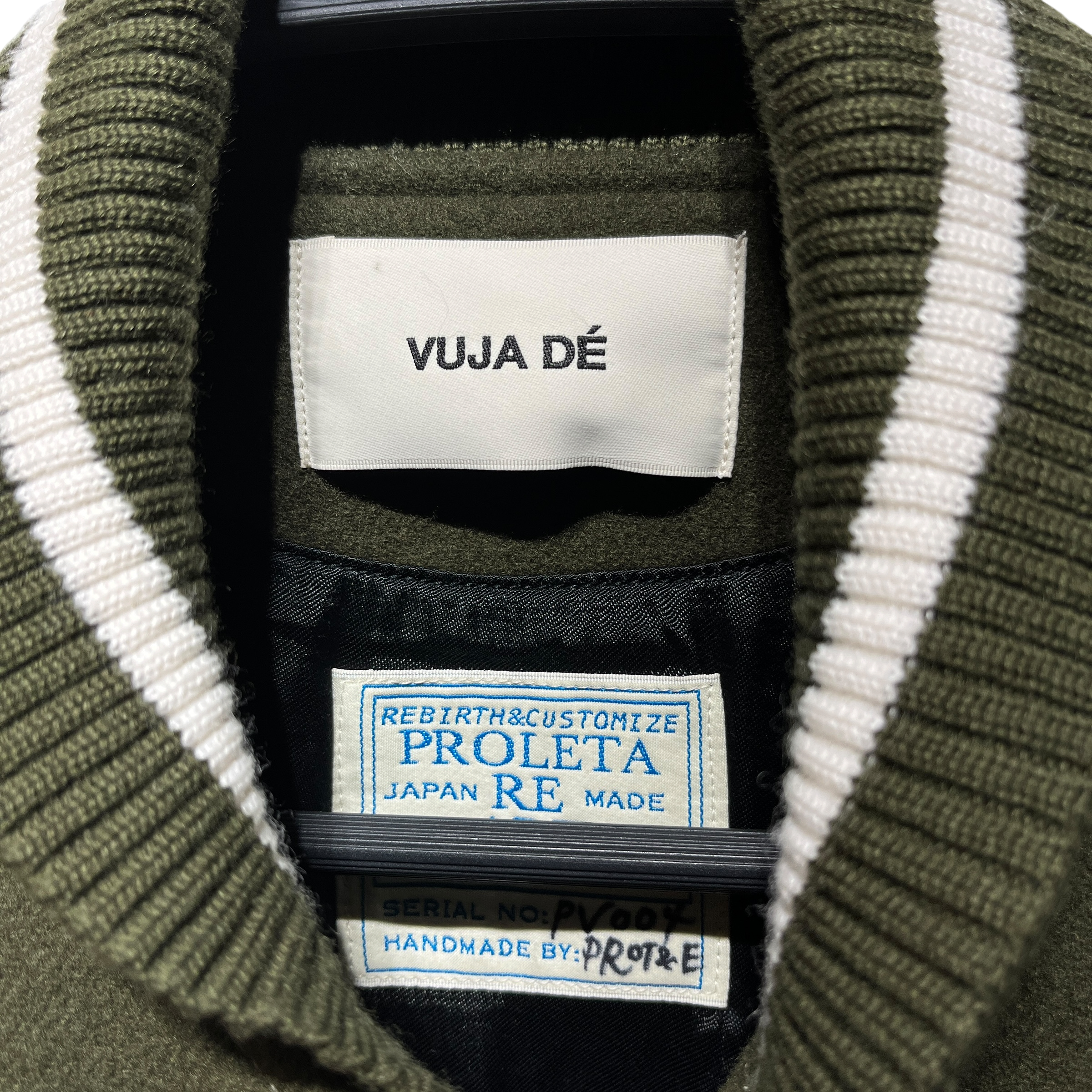 VUJA DE/Jacket/1/Wool/GRN/Graphic/PROLETAREART VARSITY view 3