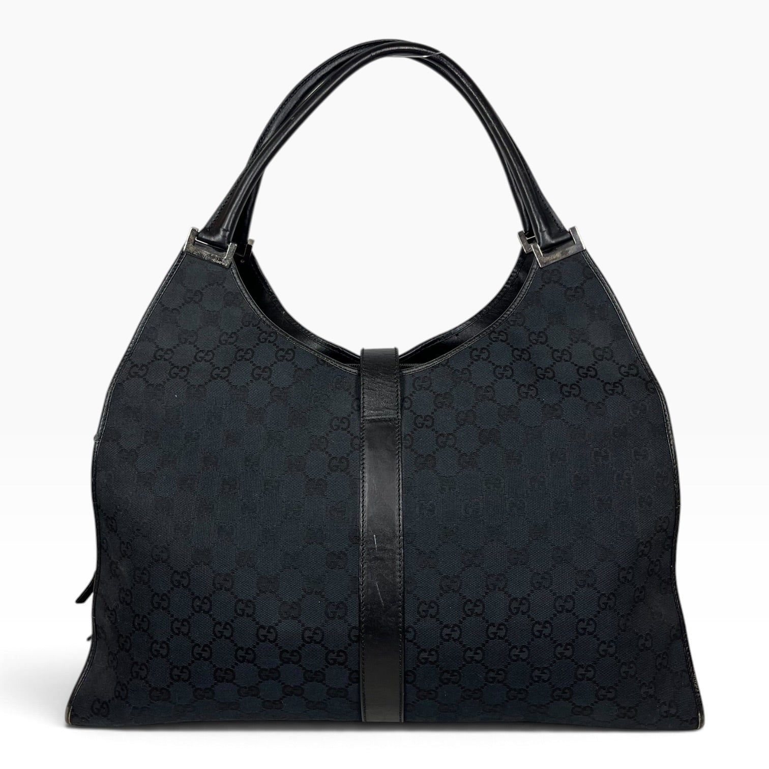 GUCCI/Bag/Monogram/Cotton/BLK/Canvas GG Jackie Shoulder Bag view 2
