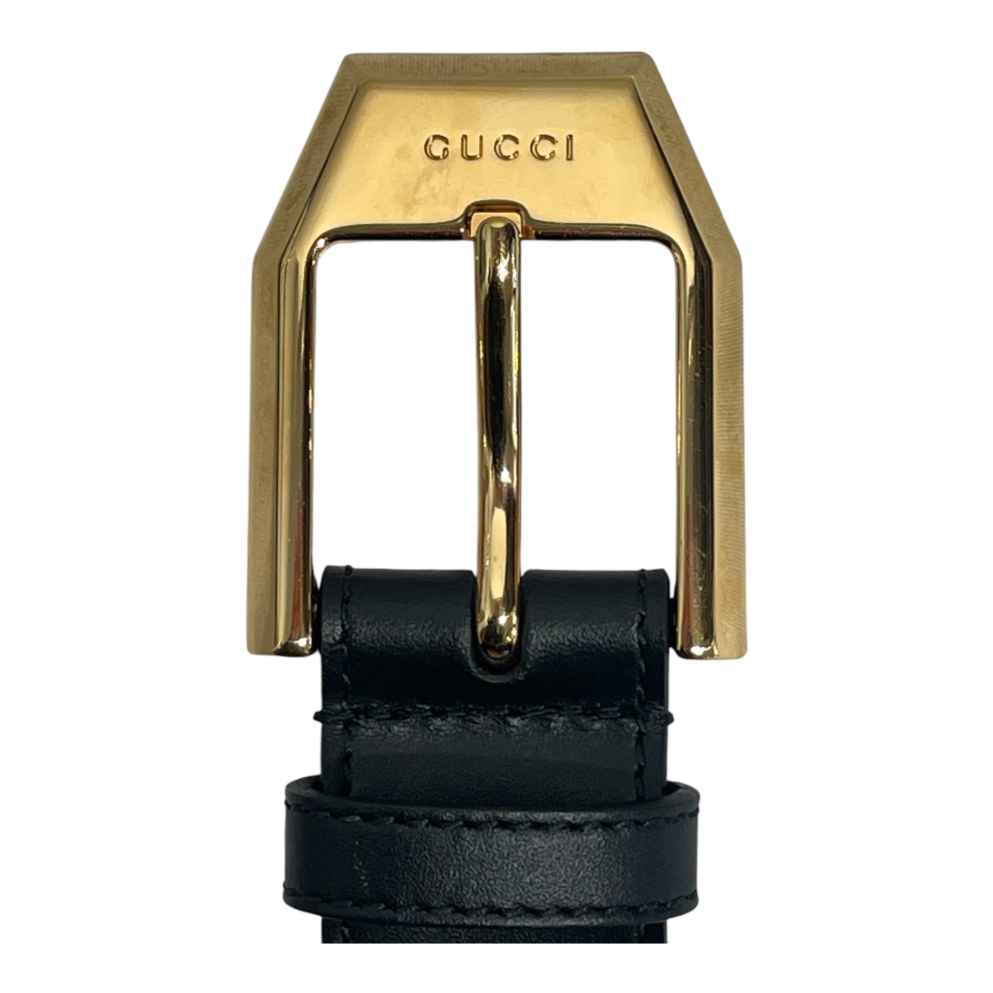 GUCCI/Belt/Leather/BLK/L's/Block Buckle Belt view 4