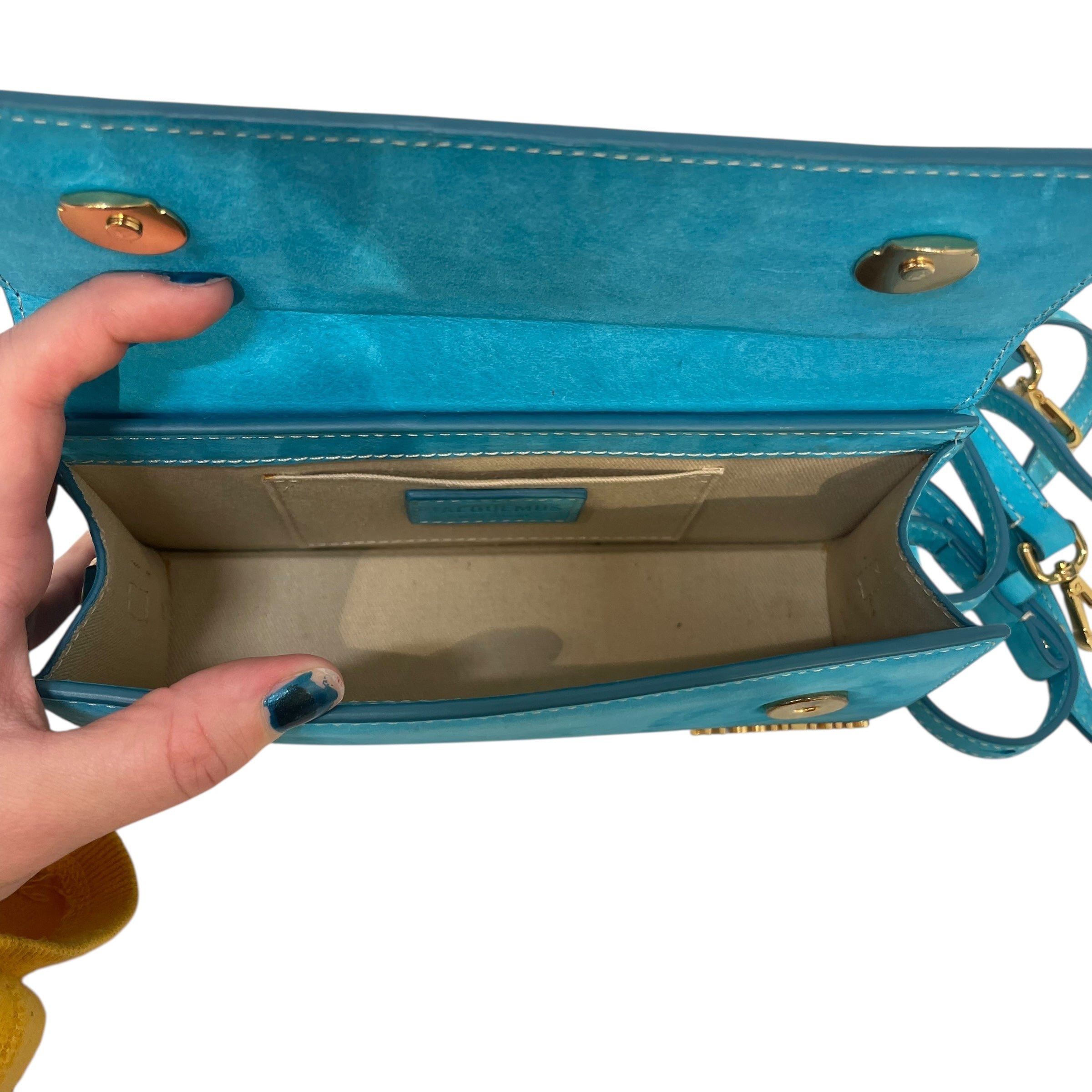 JACQUEMUS/Cross Body Bag/Suede/BLU/LE CHIQUITO view 5