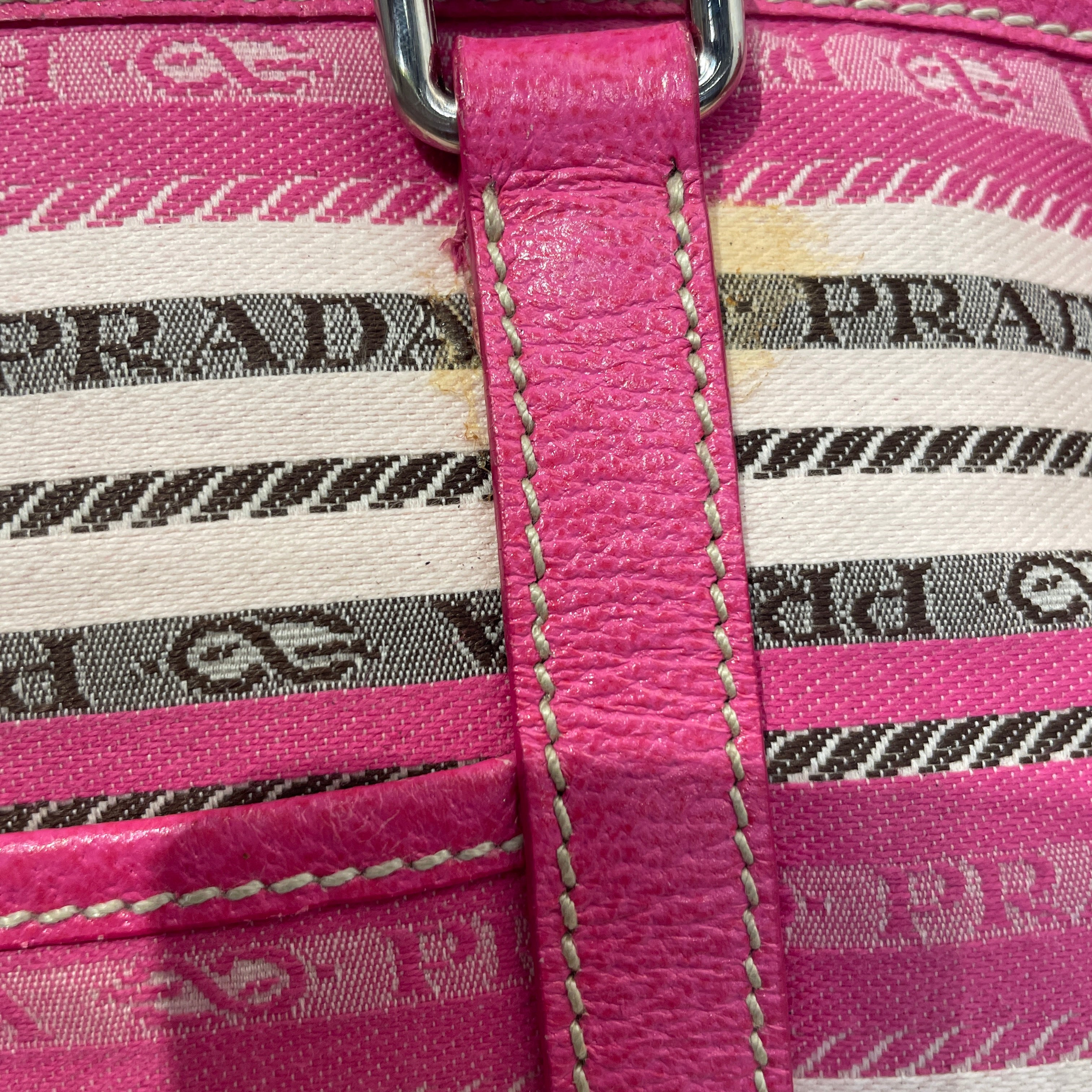 PRADA/Tote Bag/Stripe/PNK/Striped Jacquard Tote view 8