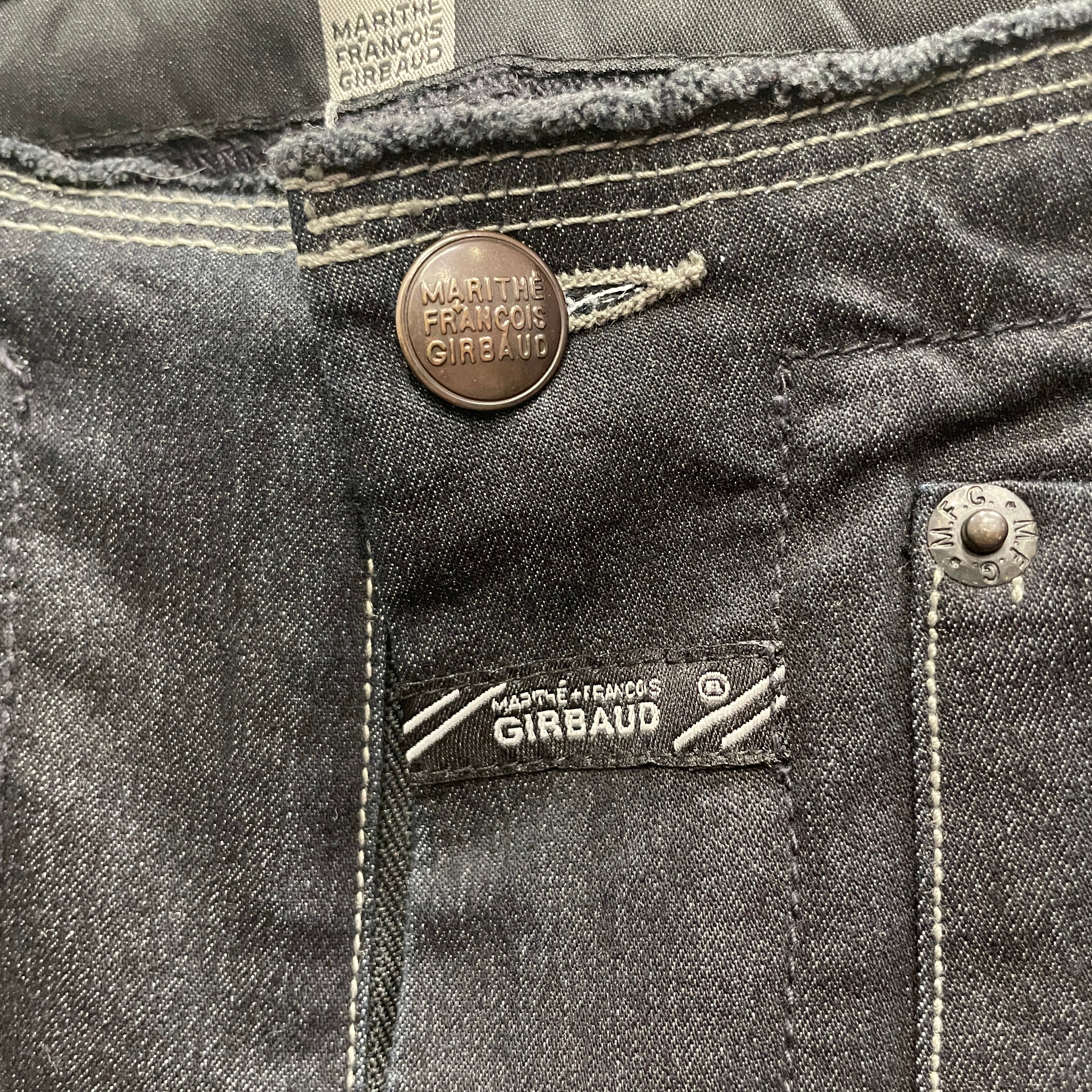 MARITHE FRANCOIS GIRBAUD/Bootcut Pants/28/Cotton/NVY/ view 7
