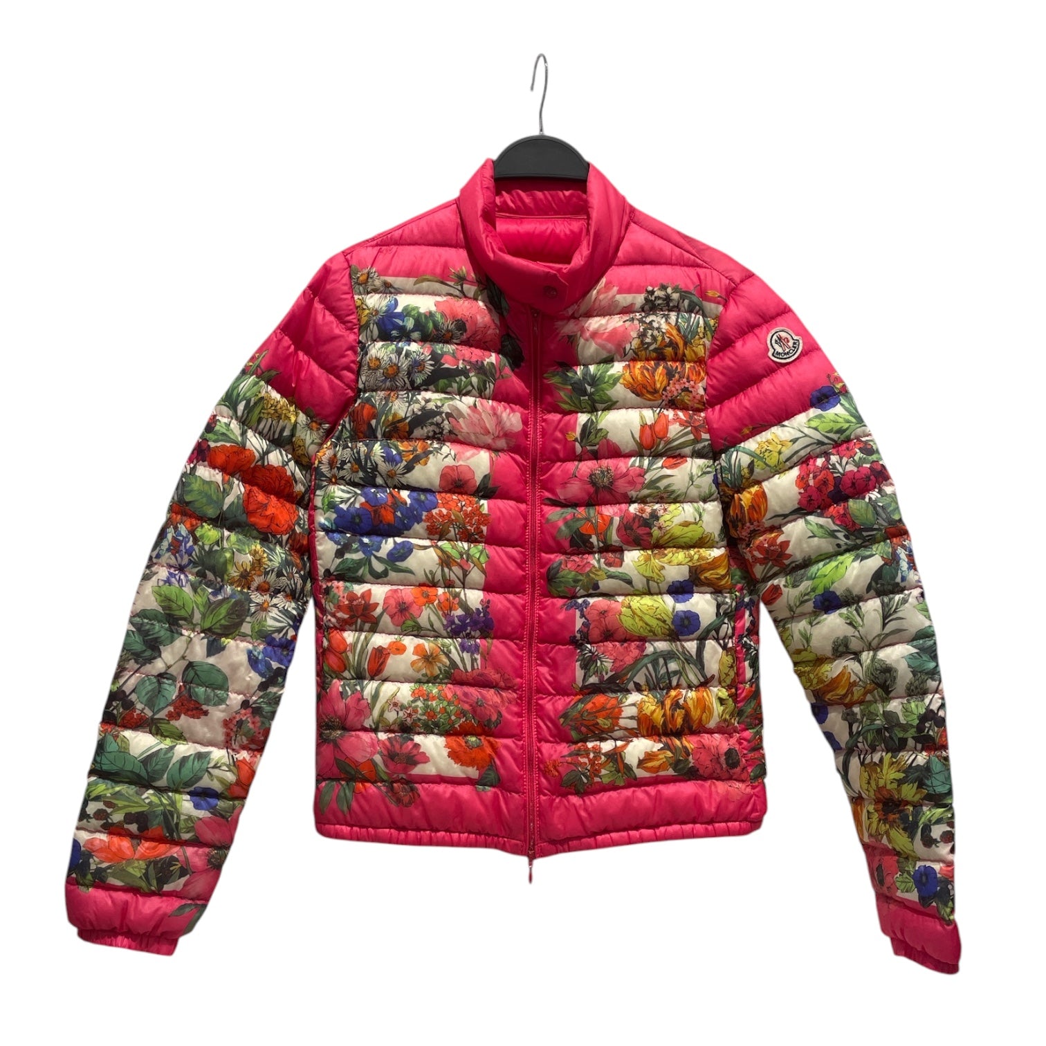 MONCLER/Puffer Jkt/1/Floral Pattern/Nylon/PNK/No Collar/Floral Pink Puffer view 1