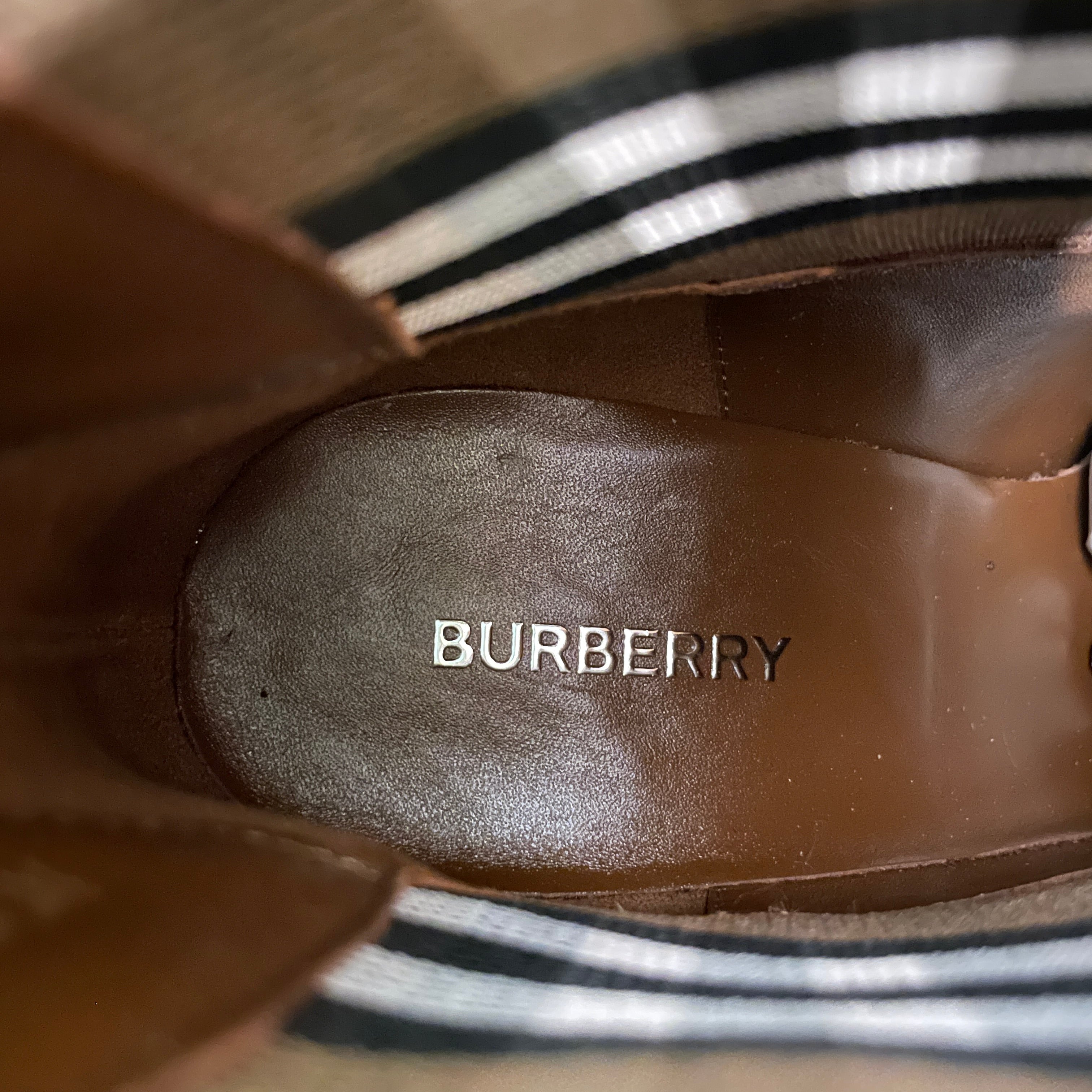 BURBERRY/Boots/EU 39.5/Glen Check/Leather/BRW/ view 3