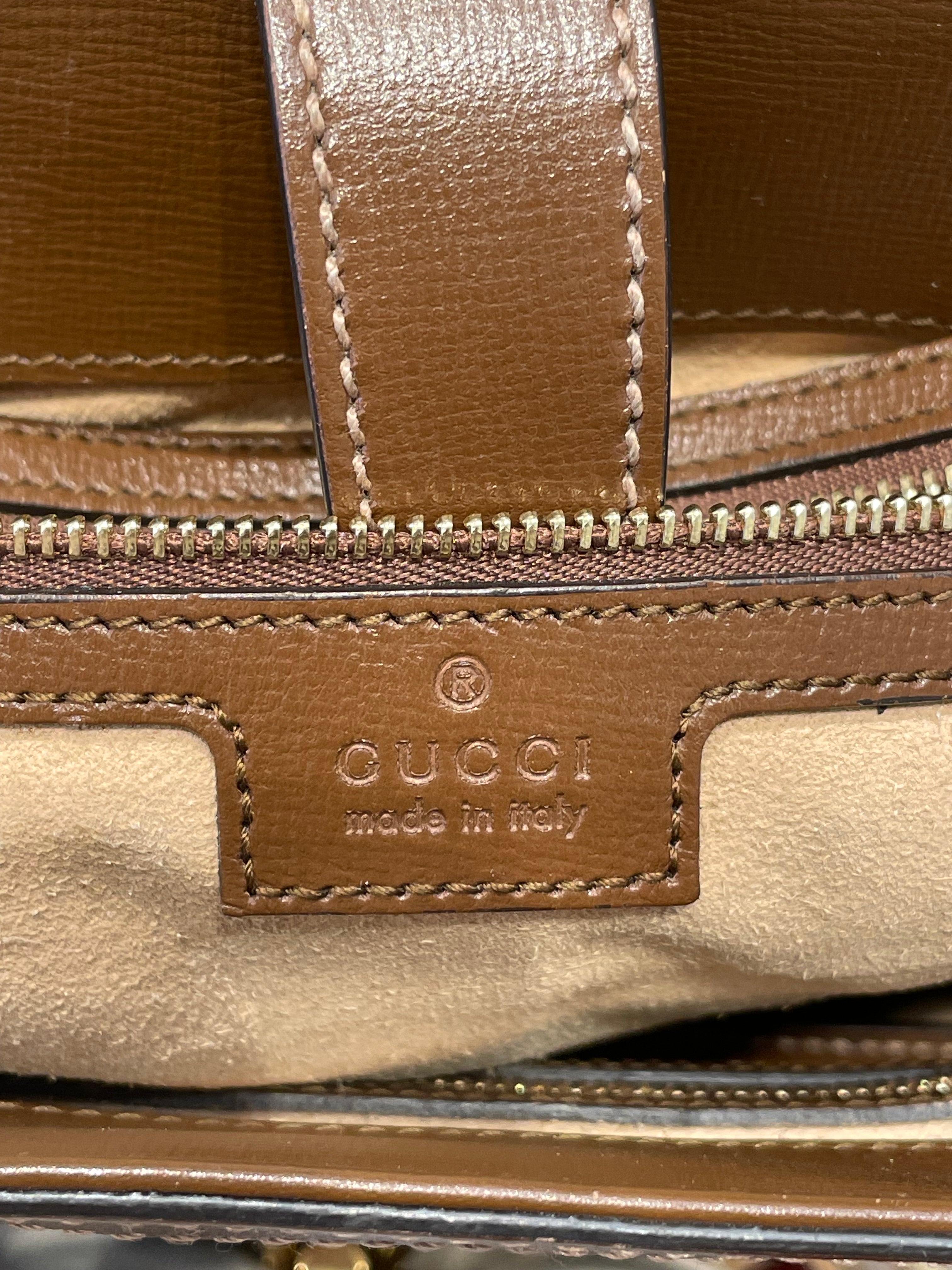 GUCCI/Hand Bag/Monogram/Leather/BRW/jackie 1961 med tote view 5