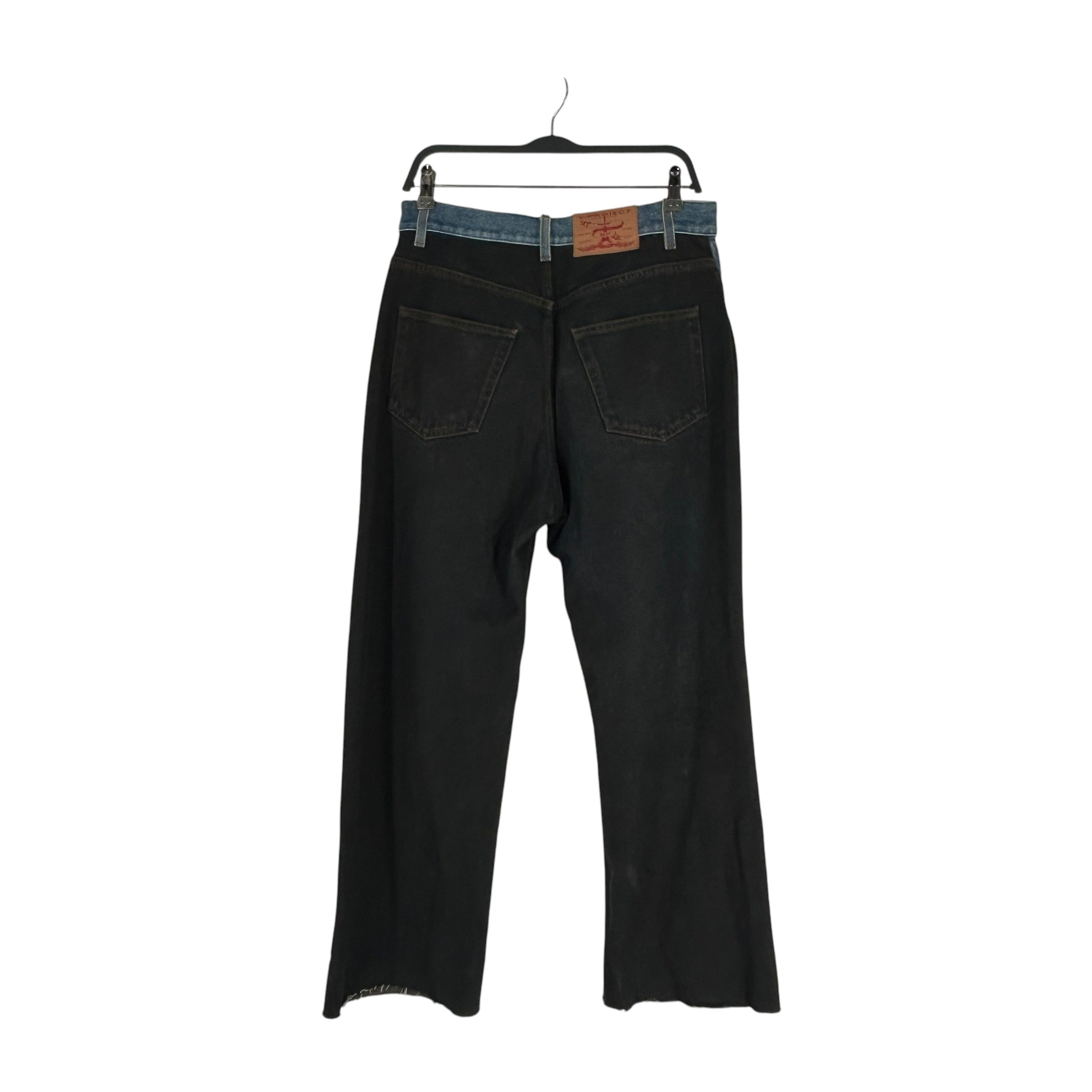 Y/PROJECT/Straight Pants/30/Denim/BLK/TWO TONE view 2