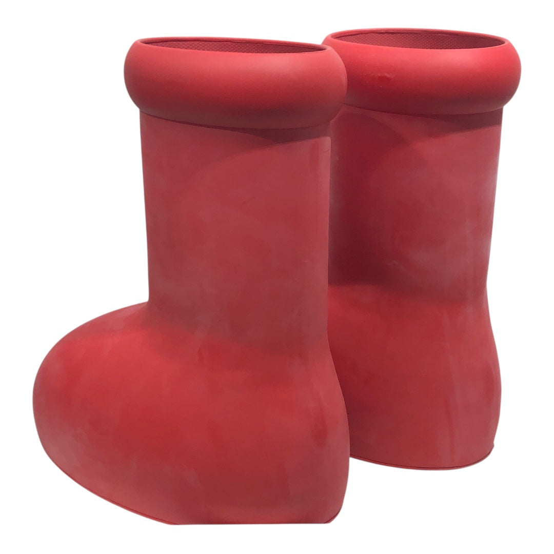 MSCHF/Shoes/US 13/Polyester/RED/U-Tip/MSCHF big red boots view 2