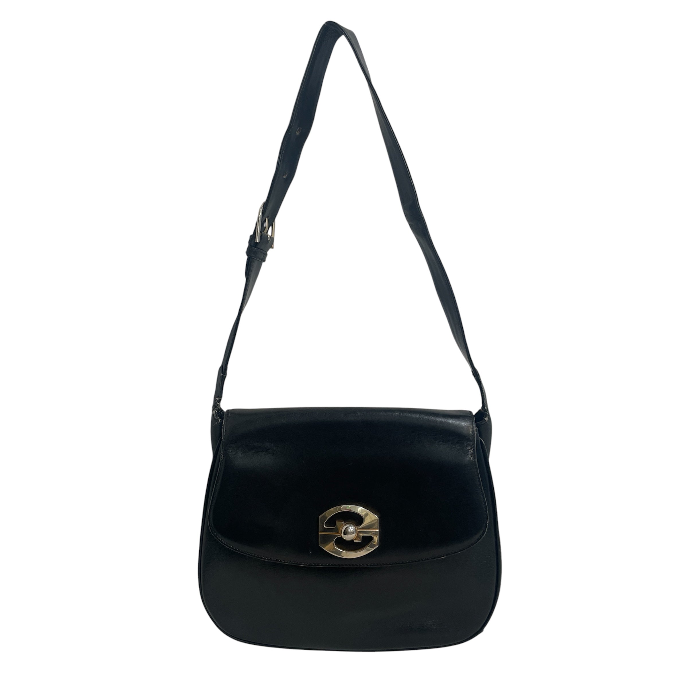 GUCCI/Bag/Leather/BLK/70s Cross body view 1