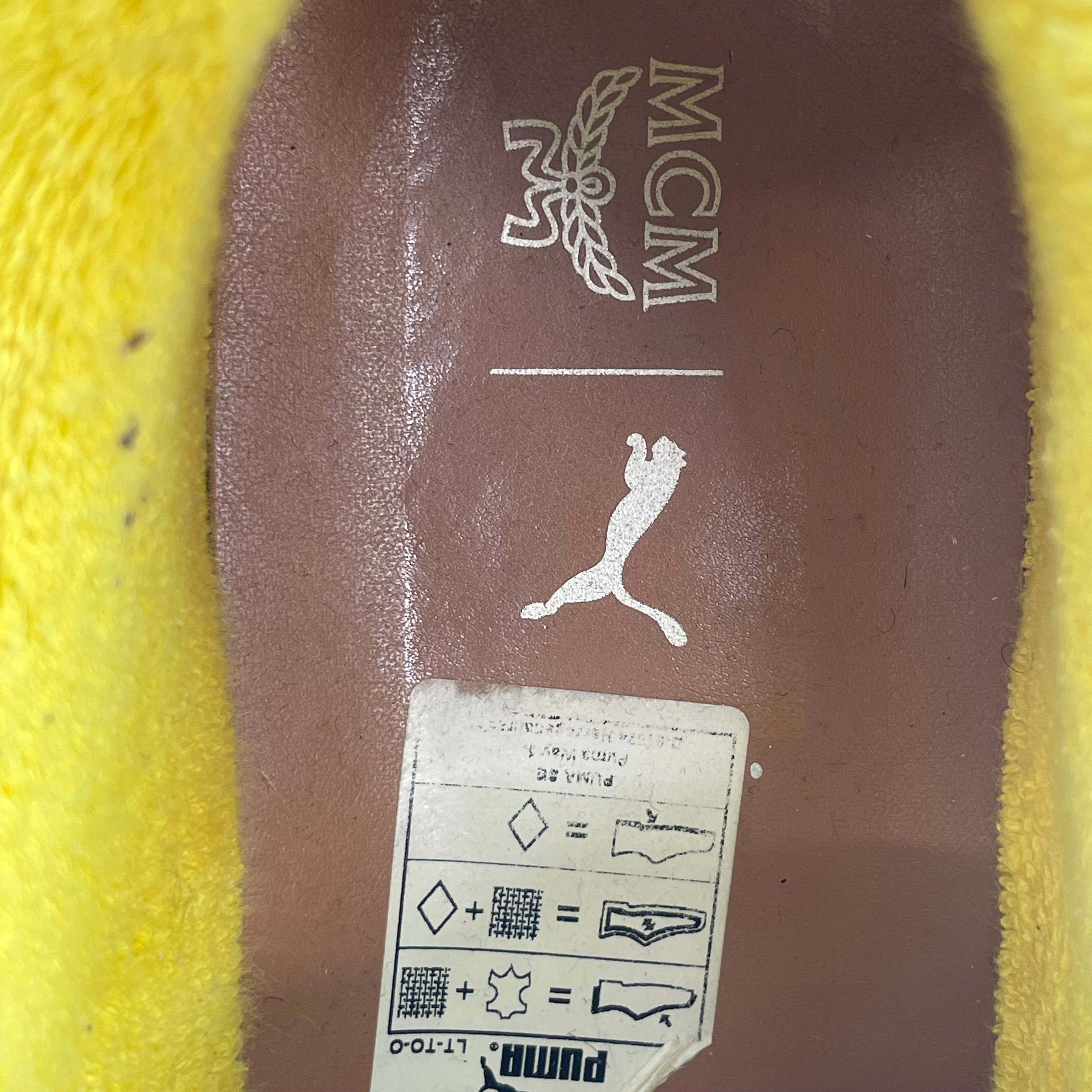 PUMA/MCM/Low-Sneakers/US 14/Monogram/Suede/YEL/BRW/YLLW view 7