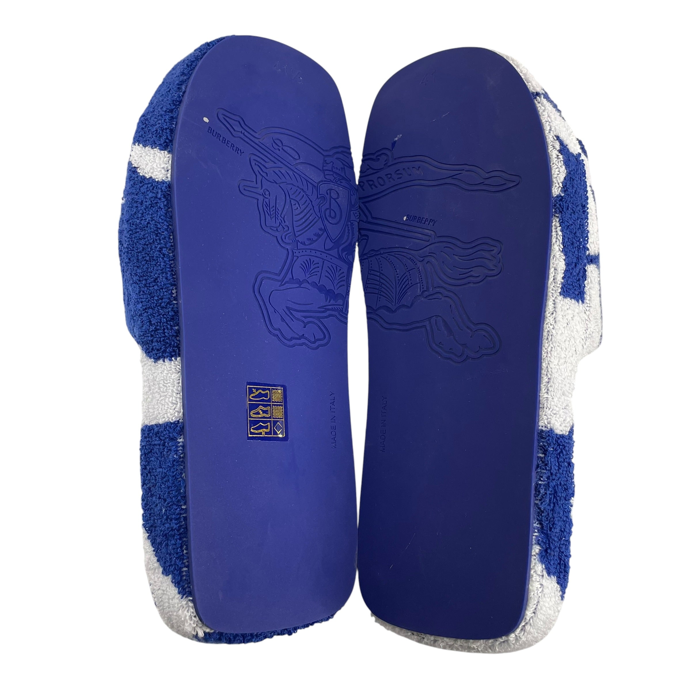 BURBERRY/Sandals/EU 41/All Over Print/Cotton/BLU/SNUG TOWELLING ABSTRACT view 4