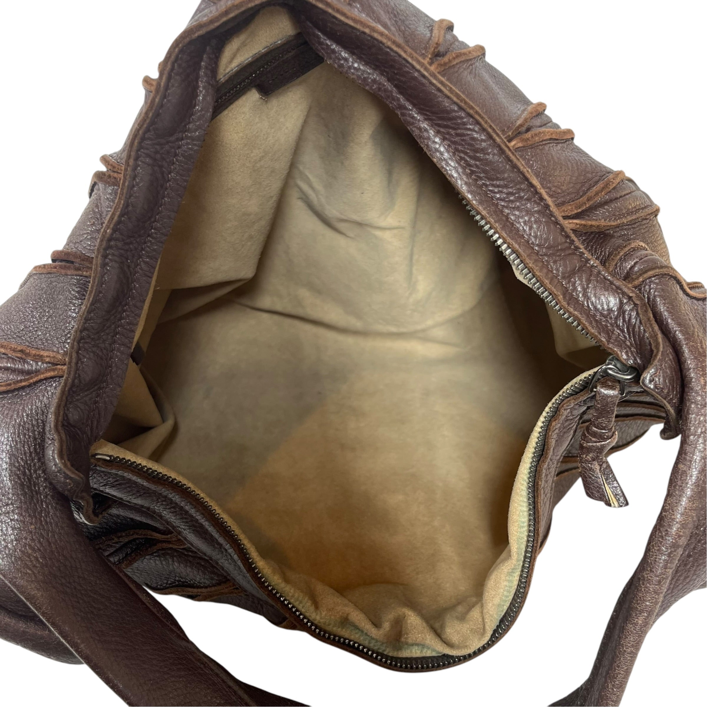 BOTTEGA VENETA/Hand Bag/Leather/BRW/Cervo Patchwork Hobo Bag view 4