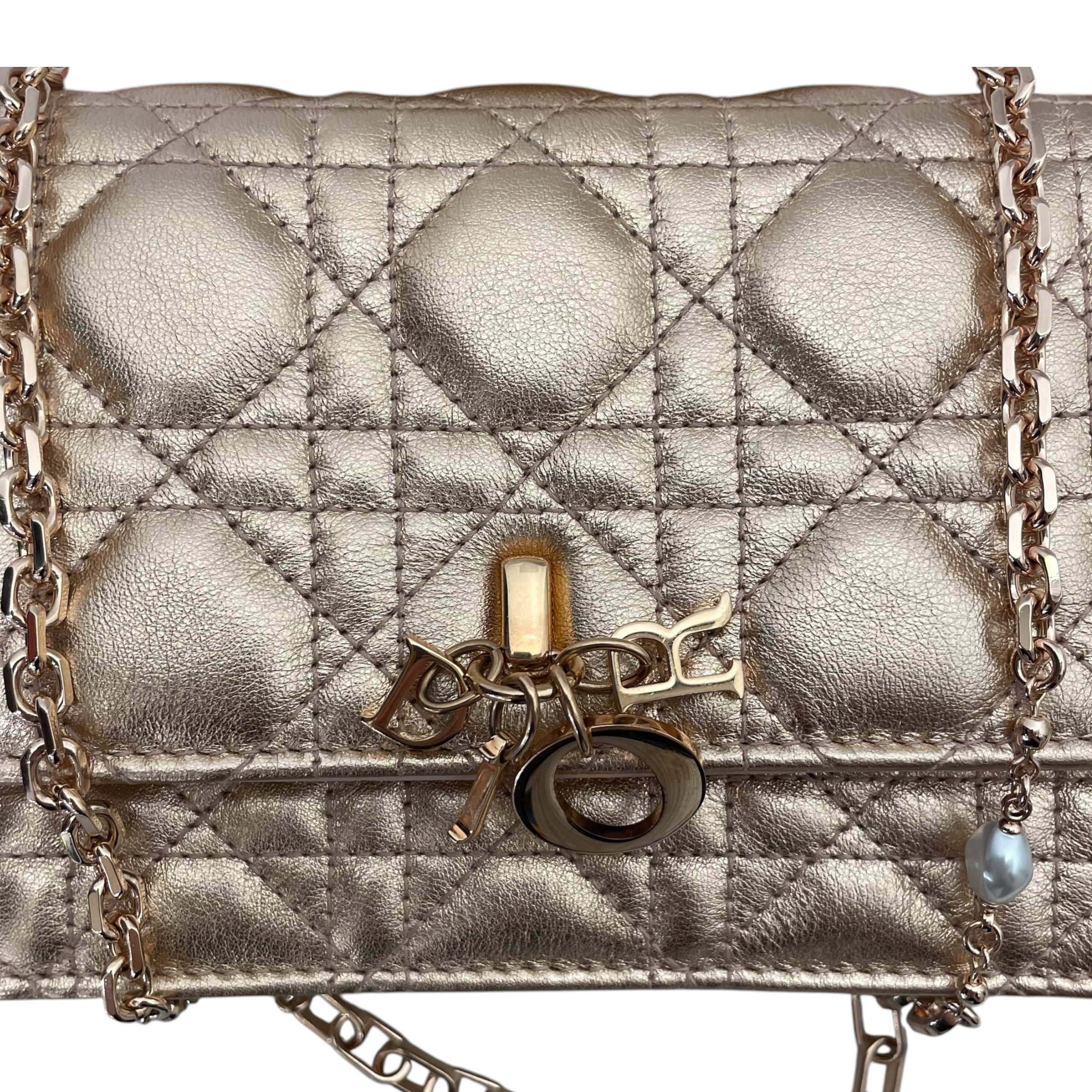 Christian Dior/Cross Body Bag/Leather/PNK/ROSE GOLD CLUTCH view 4
