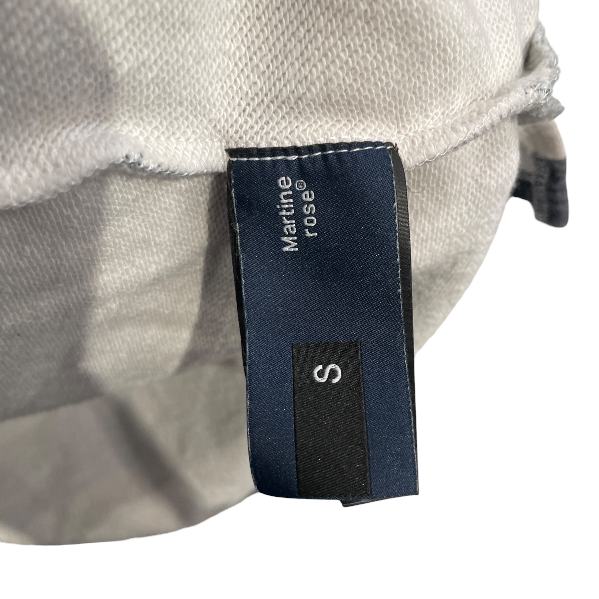 MARTINE ROSE/Zip Up Hoodie/S/Stripe/Cotton/NVY/QUARTER ZIP view 4