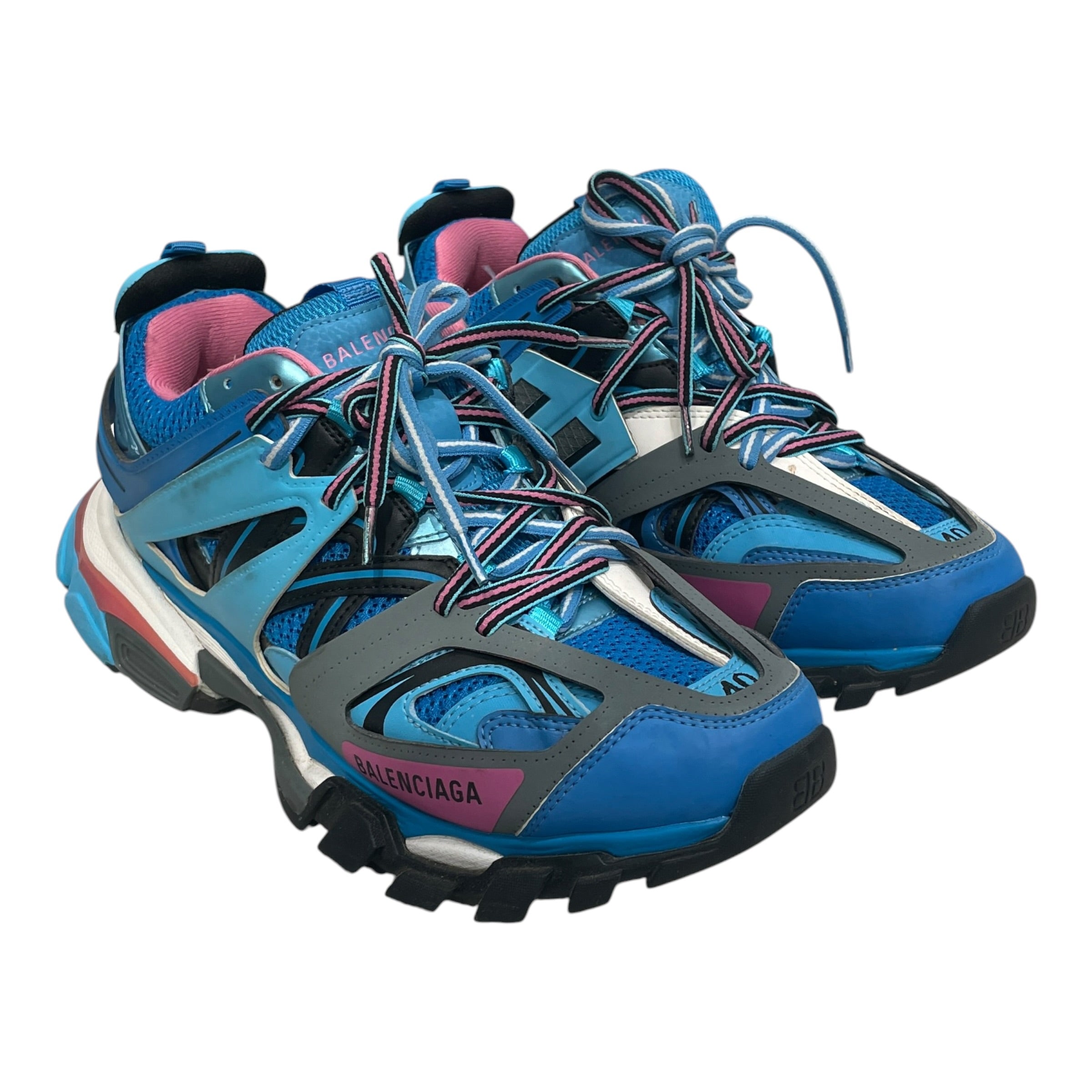 BALENCIAGA/Low-Sneakers/US 10/Leather/BLU/PNK/GRY TRACK SNEAKERS view 1