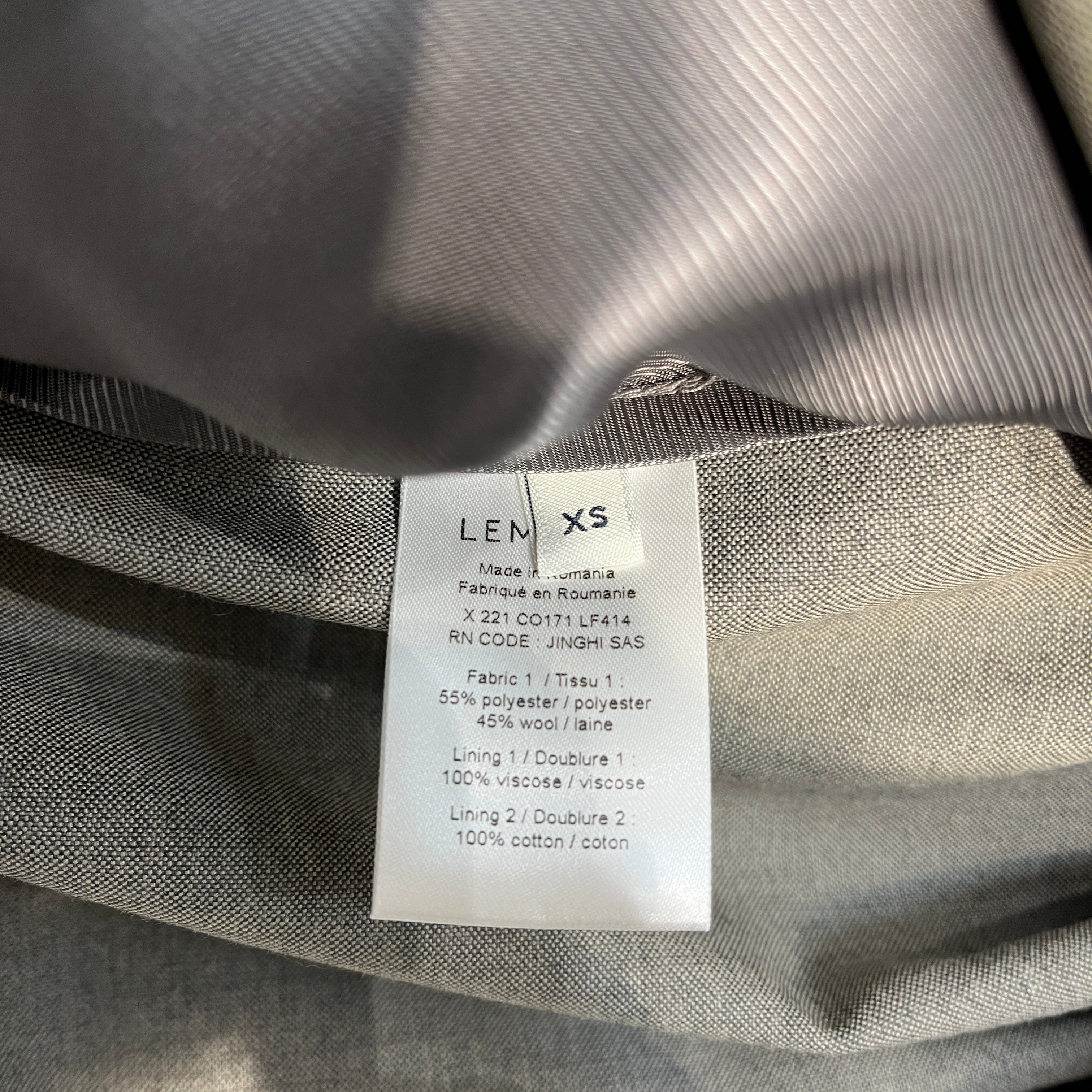 LEMAIRE/Trench Coat/XS/Cotton/GRY/ view 4