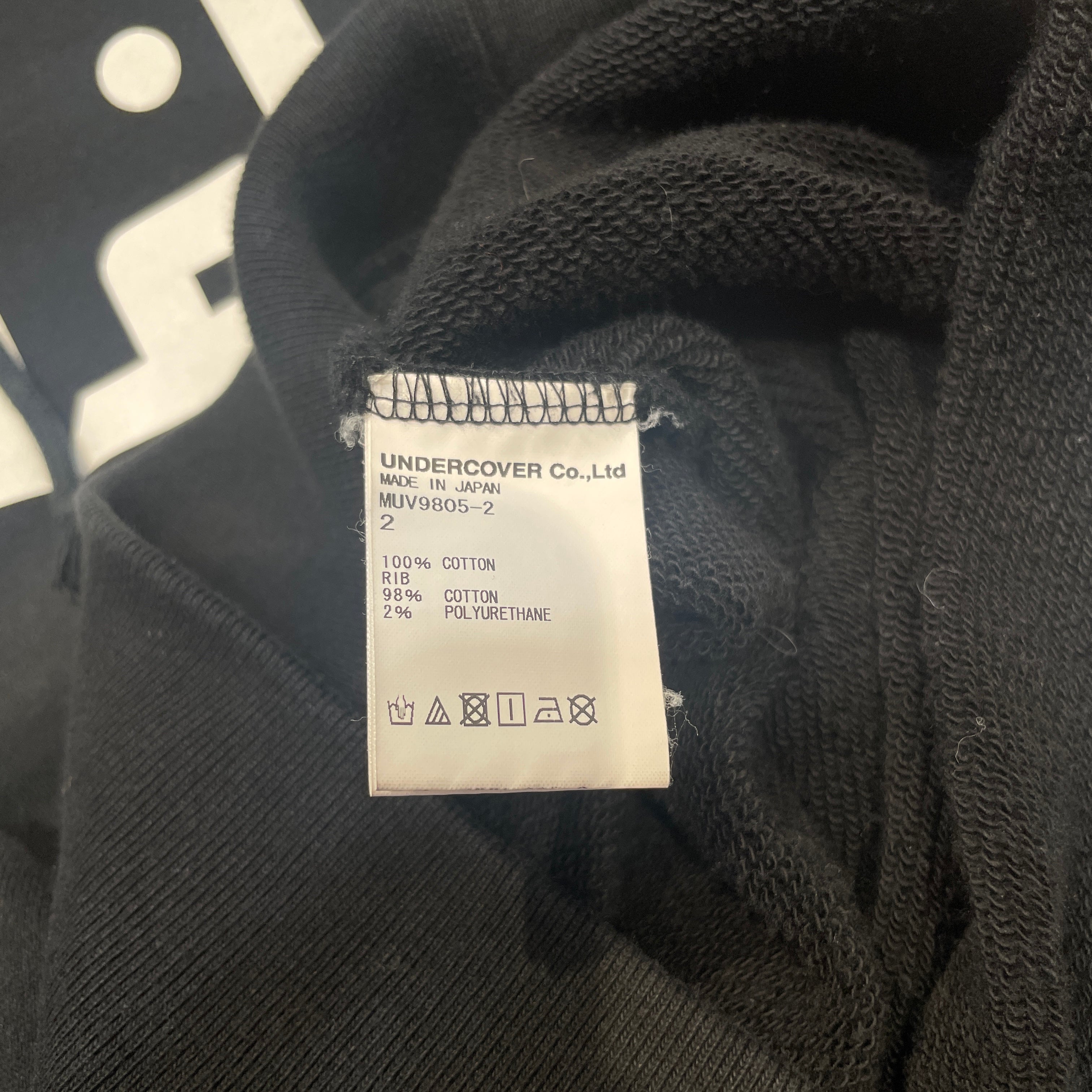 UNDERCOVER/Hoodie/2/Monogram/Cotton/BLK/Mad Logo T shirt view 4