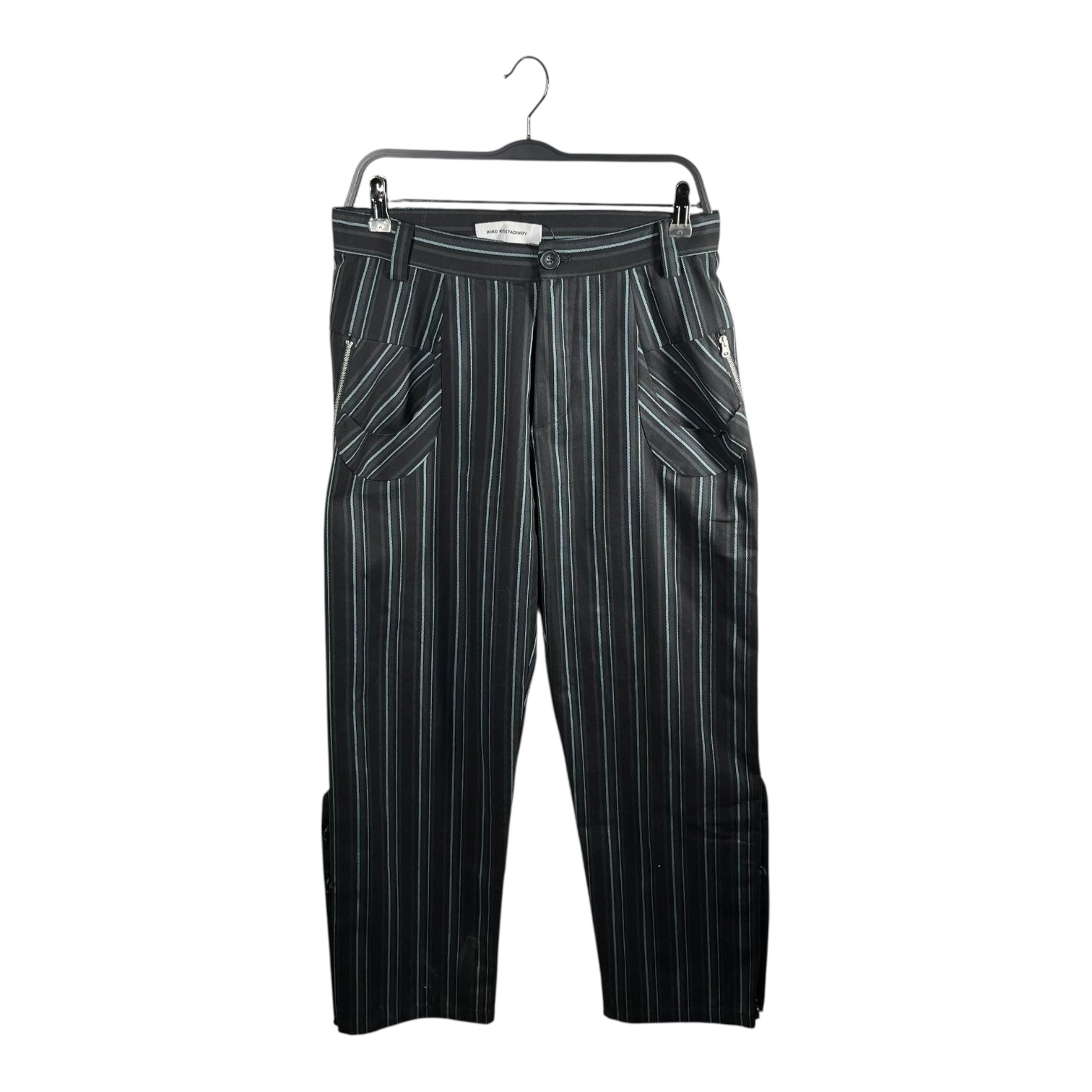 Kiko Kostadinov/Pants/S/Cotton/NVY/Stripe/IRENE WOOL STRIPE TROUSERS view 1