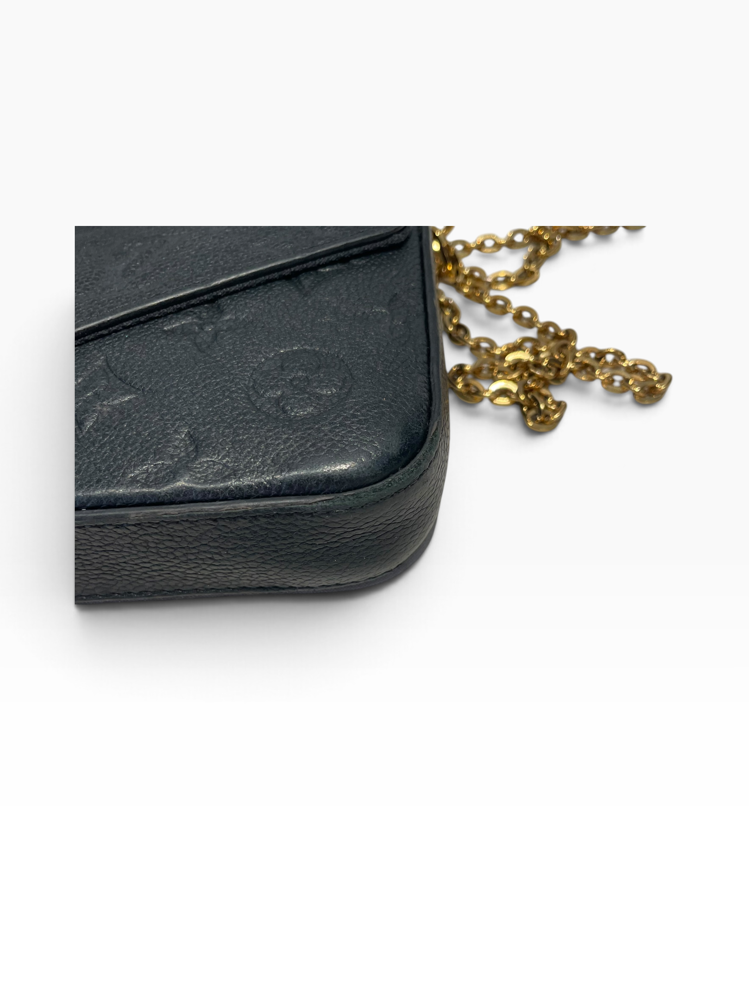 LOUIS VUITTON/Clutch Bag/Leather/BLK/Pochette Felicie view 13