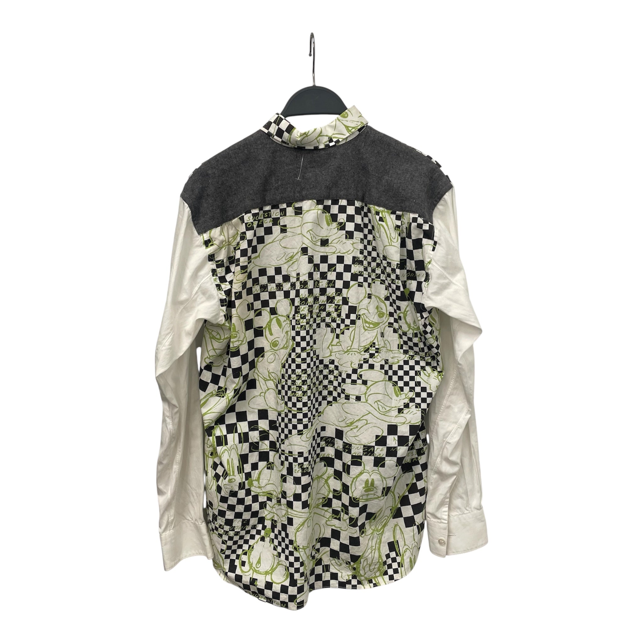 COMME des GARCONS SHIRT/LS Shirt/XS/Cotton/BLK/All Over Print/MICKEY MOUSE CHECKERED BOARD view 2