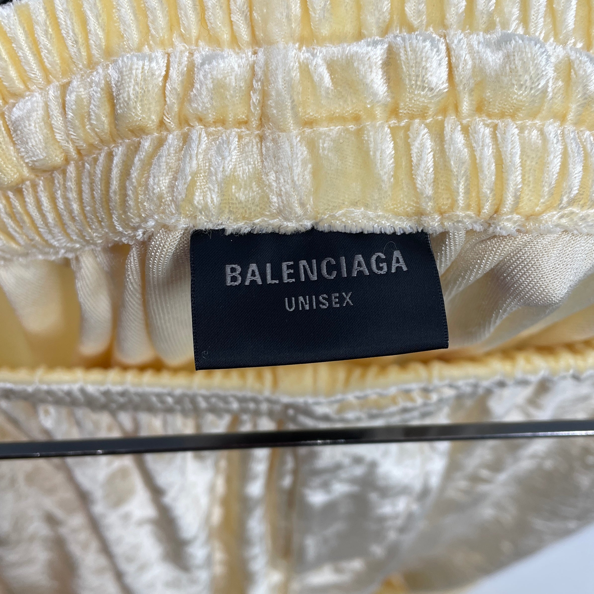 BALENCIAGA/Pants/XS/Velour/YEL/XS (155/64A) PASTEL YLLW view 3