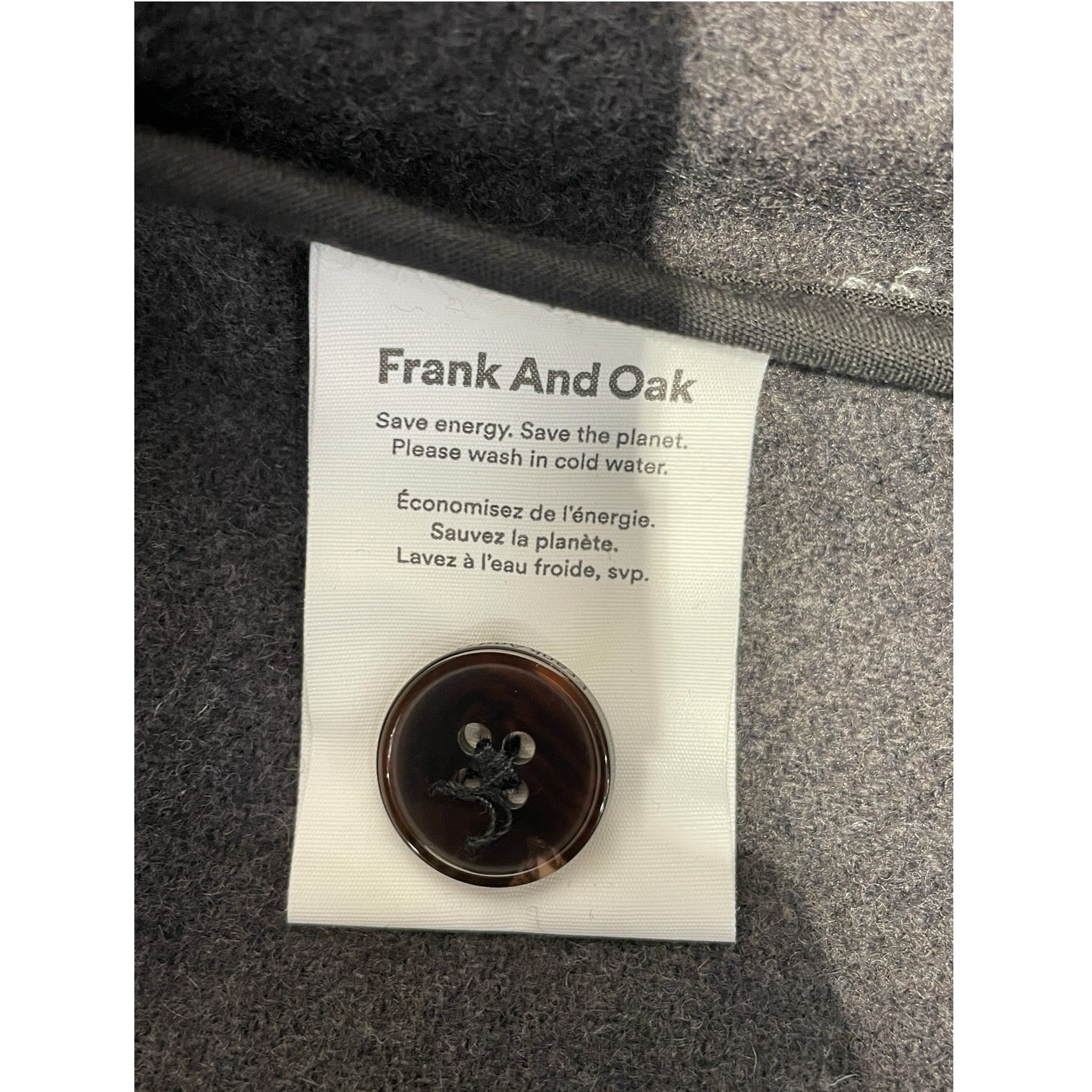 FRANK AND OAK/LS Shirt/XL/Wool/GRY/WOOL BLEND OVERSHIRT view 4
