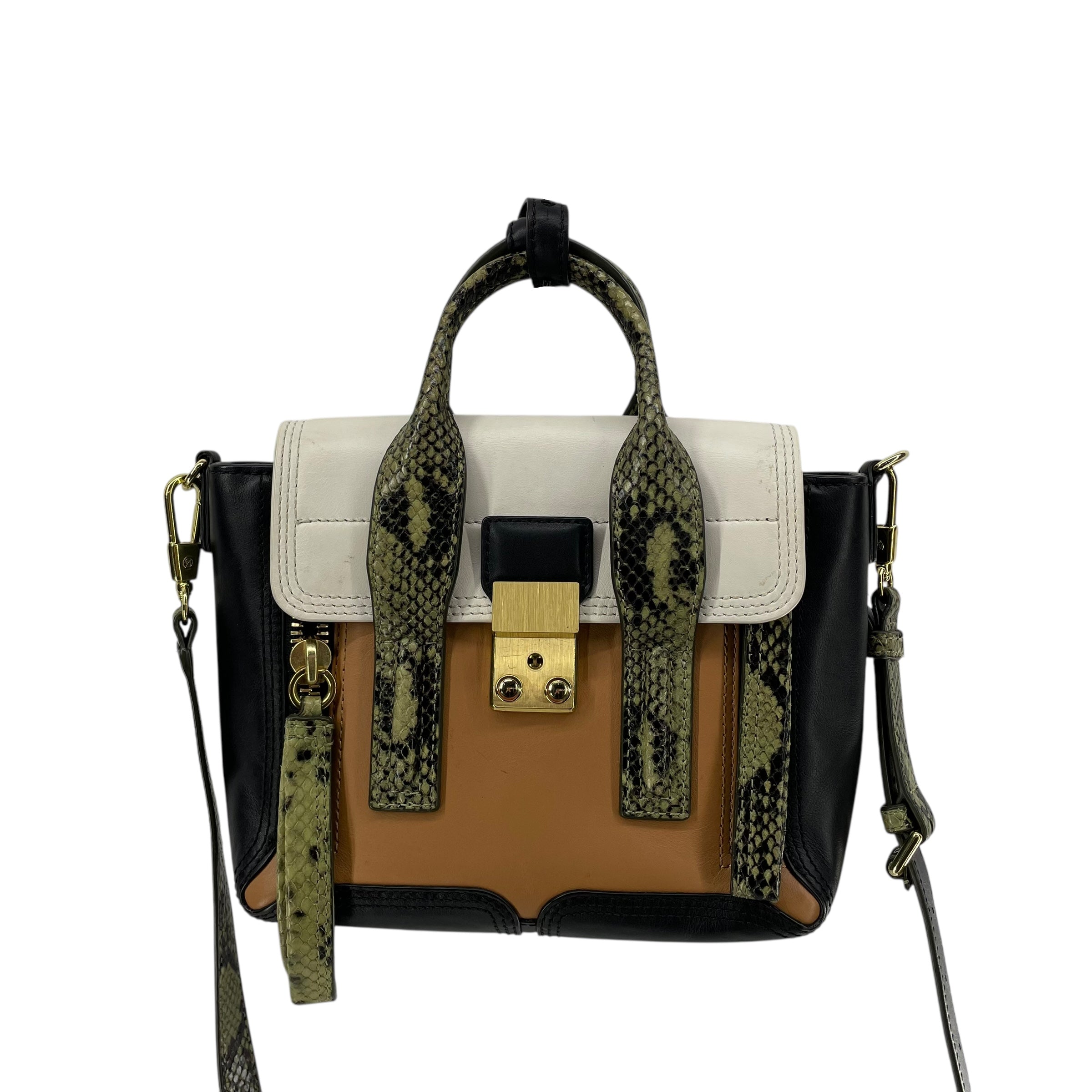 3.1 phillip lim/Cross Body Bag/Animal Pattern/Leather/BLK/SNAKESKIN PASHI view 1
