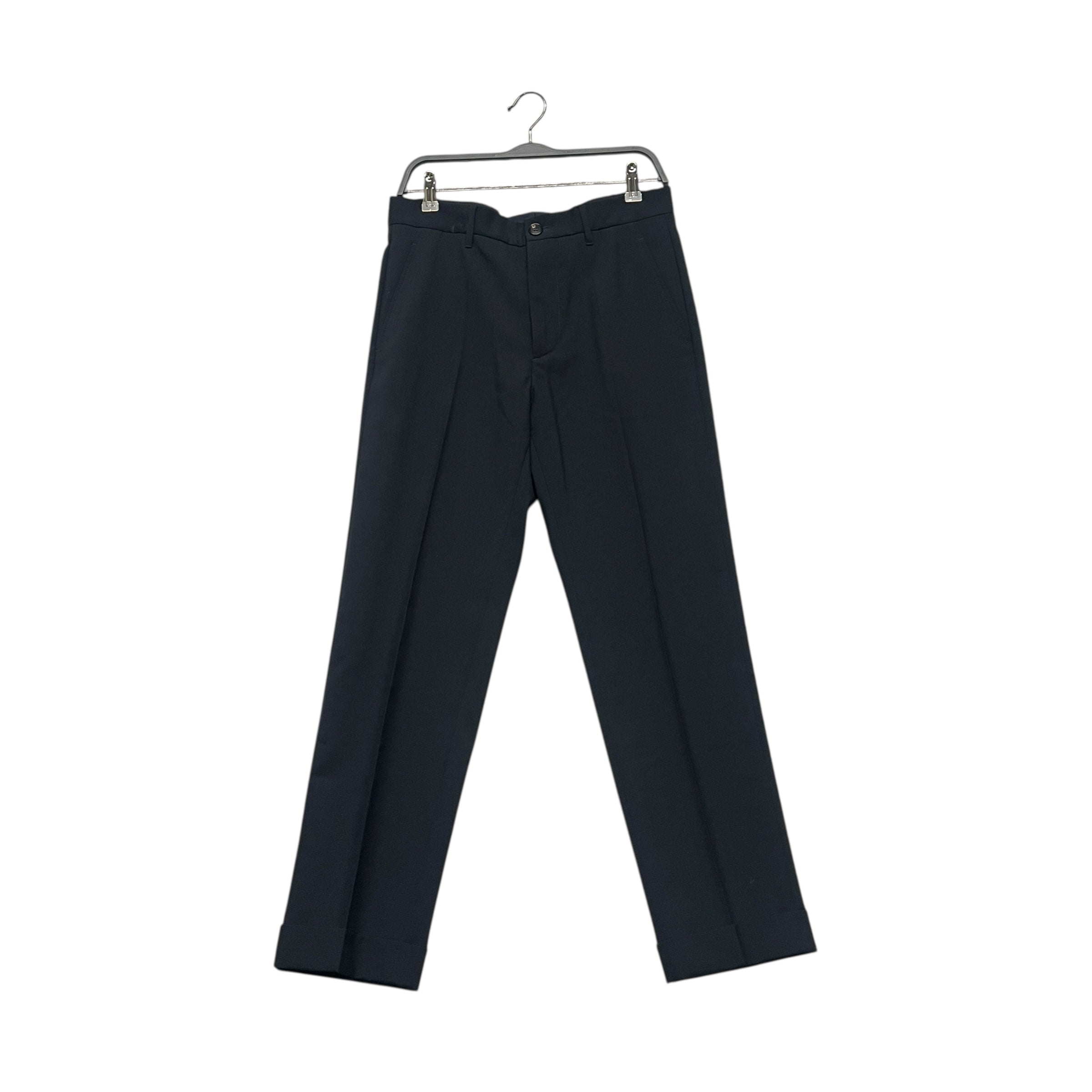 MARNI/Bottoms/46/Cotton/NVY/Pleated trousers view 1