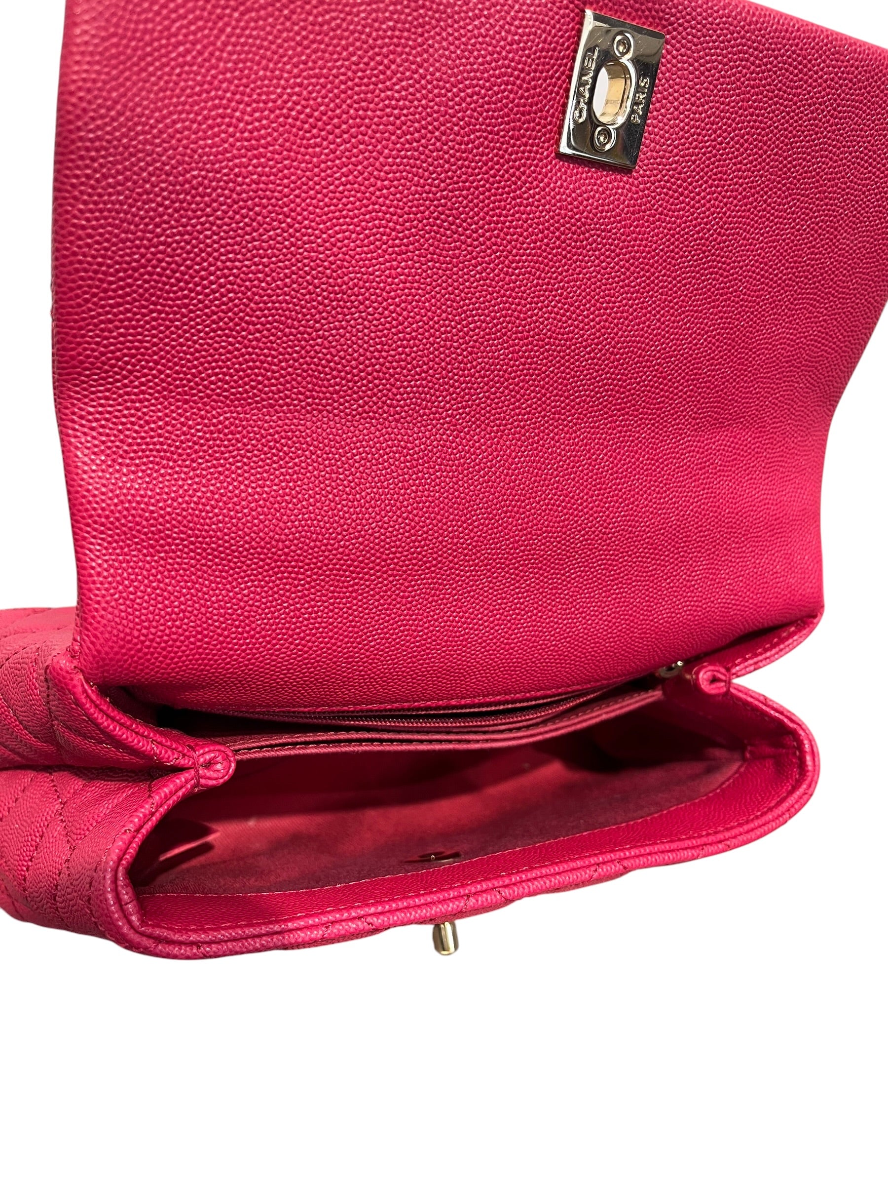 CHANEL/Hand Bag/Leather/PNK/DARK PINK CAVIAR view 5