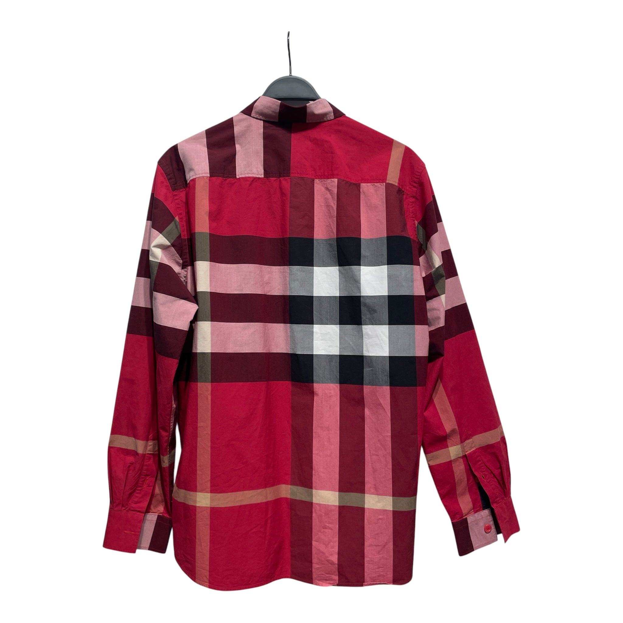 BURBERRY LONDON/LS Shirt/XL/Cotton/RED/Plaid/black & red plaid ls view 2