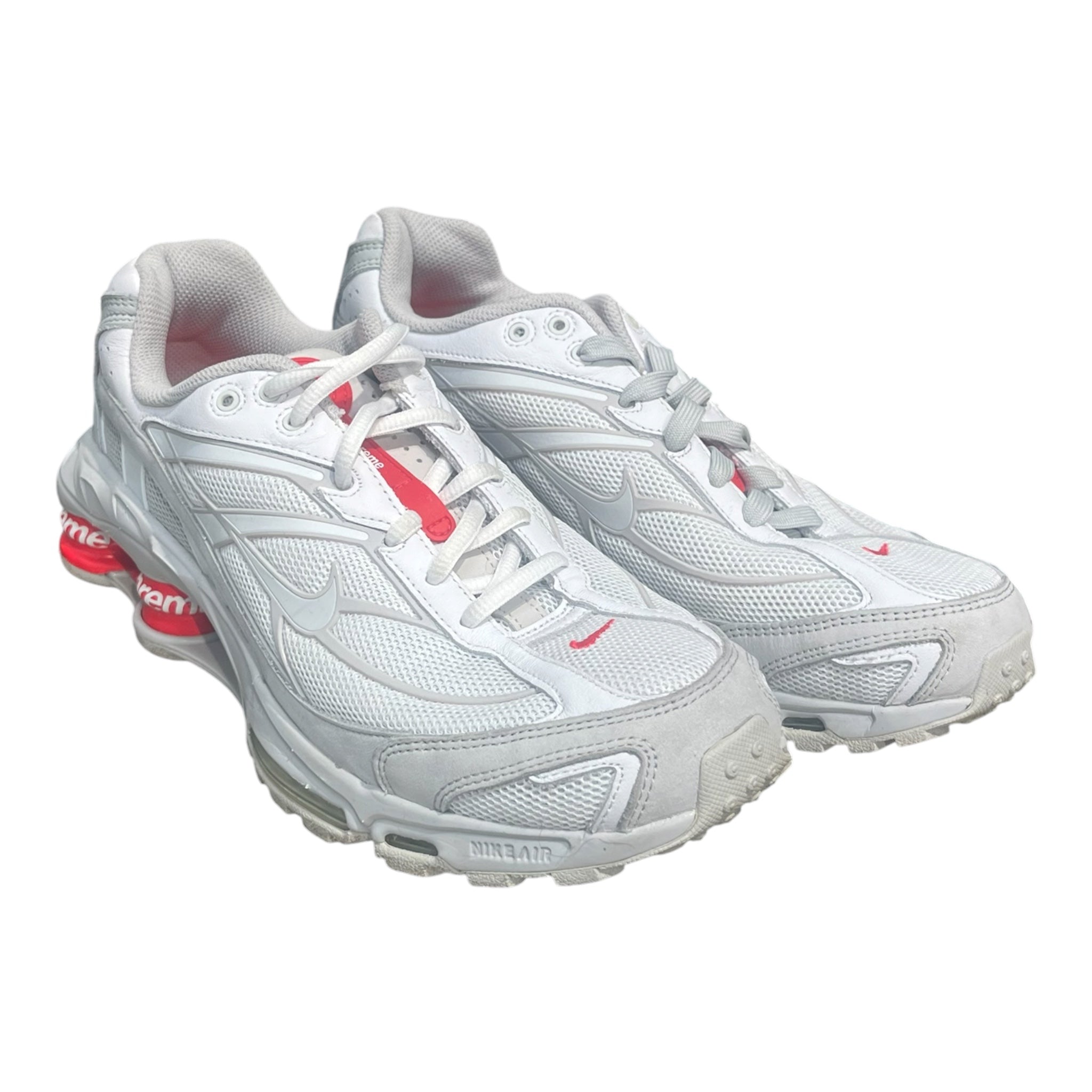 NIKE/Supreme/Low-Sneakers/US 8.5/Suede/WHT/DN1615-100 SUPREME SHOX view 3