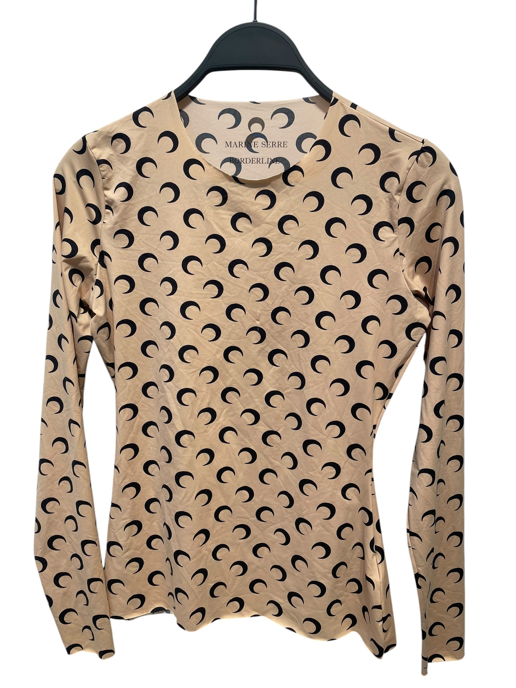 MARINE SERRE/LS Shirt/M/All Over Print/Polyester/BEG/CRESENT PRINT view 1