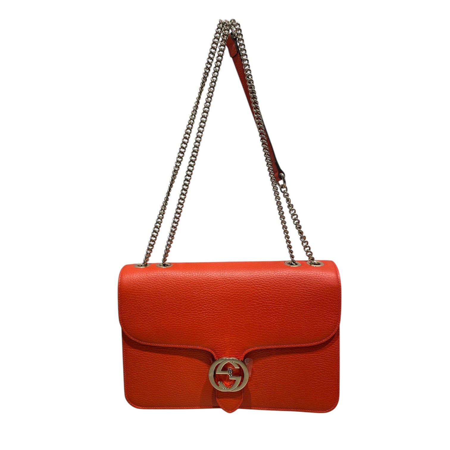 GUCCI/Hand Bag/Leather/ORN/Orange interlocking G view 1