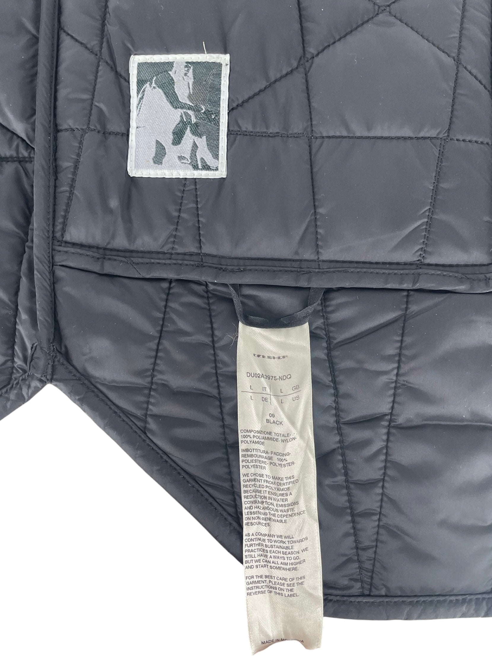 RICK OWENS DRKSHDW/Puffer Vest/L/Nylon/BLK/DRKSHDW QUILTED LINER VEST view 4
