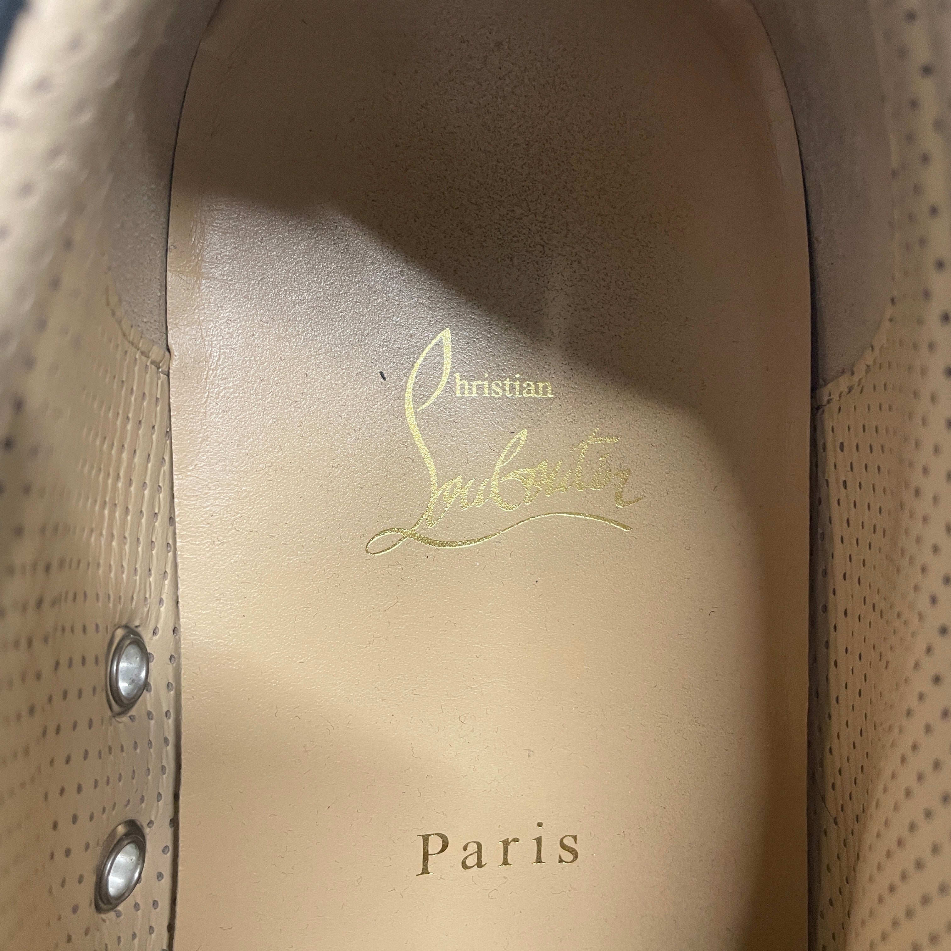 Christian Louboutin/Low-Sneakers/EU 41.5/Leather/BLK/spike studs view 5