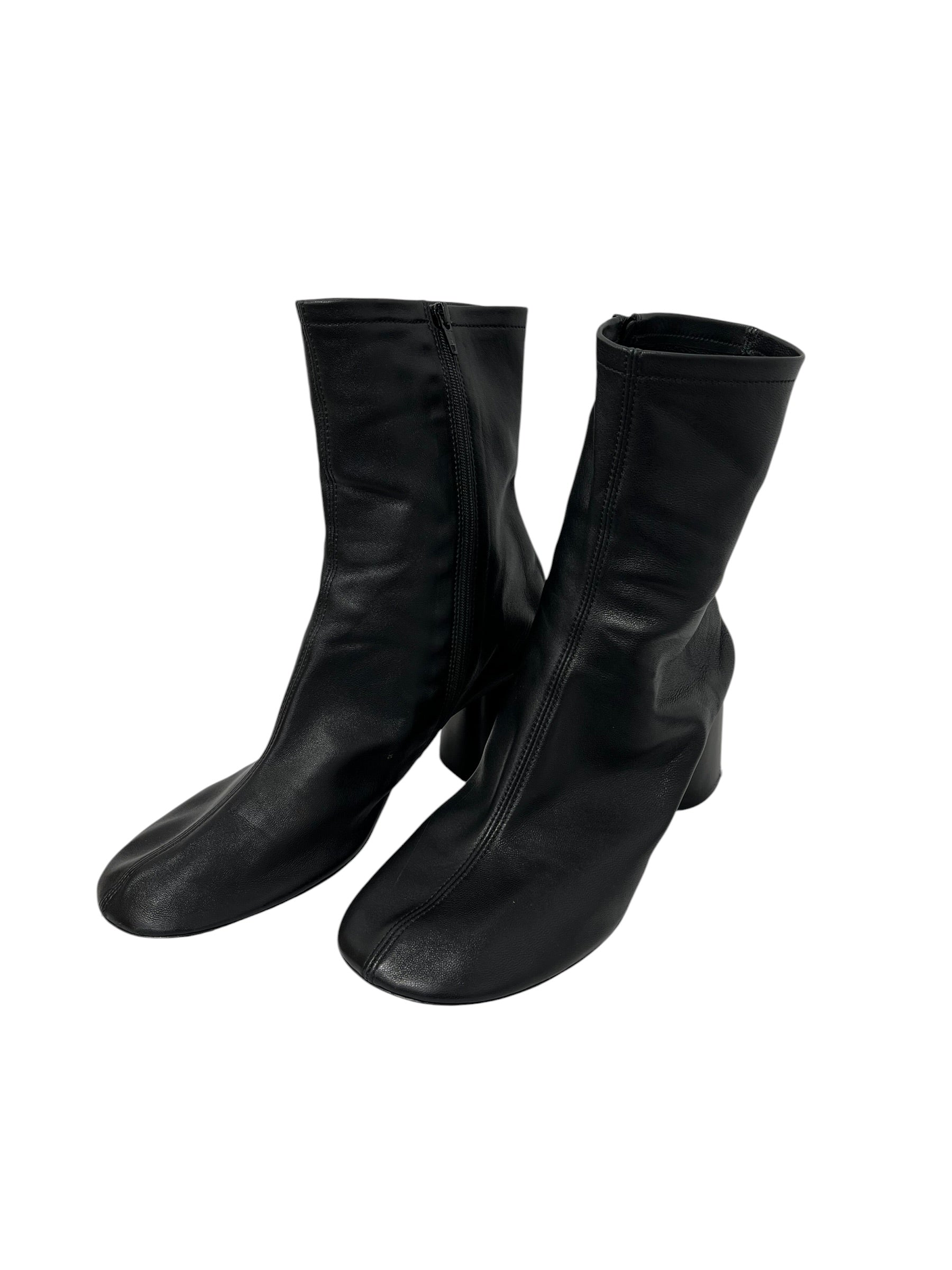 BALENCIAGA/Boots/EU 44/Leather/BLK/HEEL CUTOUT BOOTS view 1