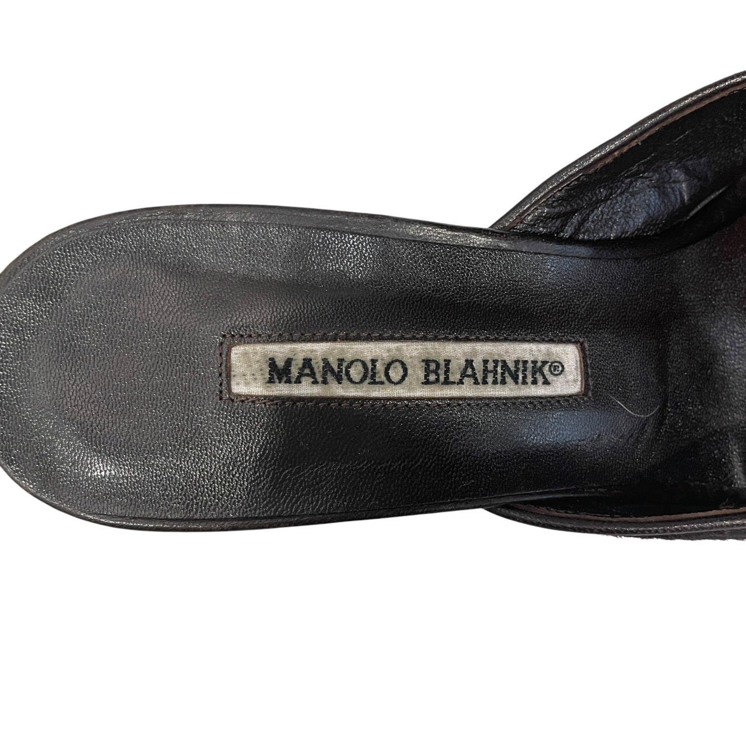 MANOLO BLAHNIK/Heels/EU 42/Fur/BRW/amber and emerald gem buckle view 3