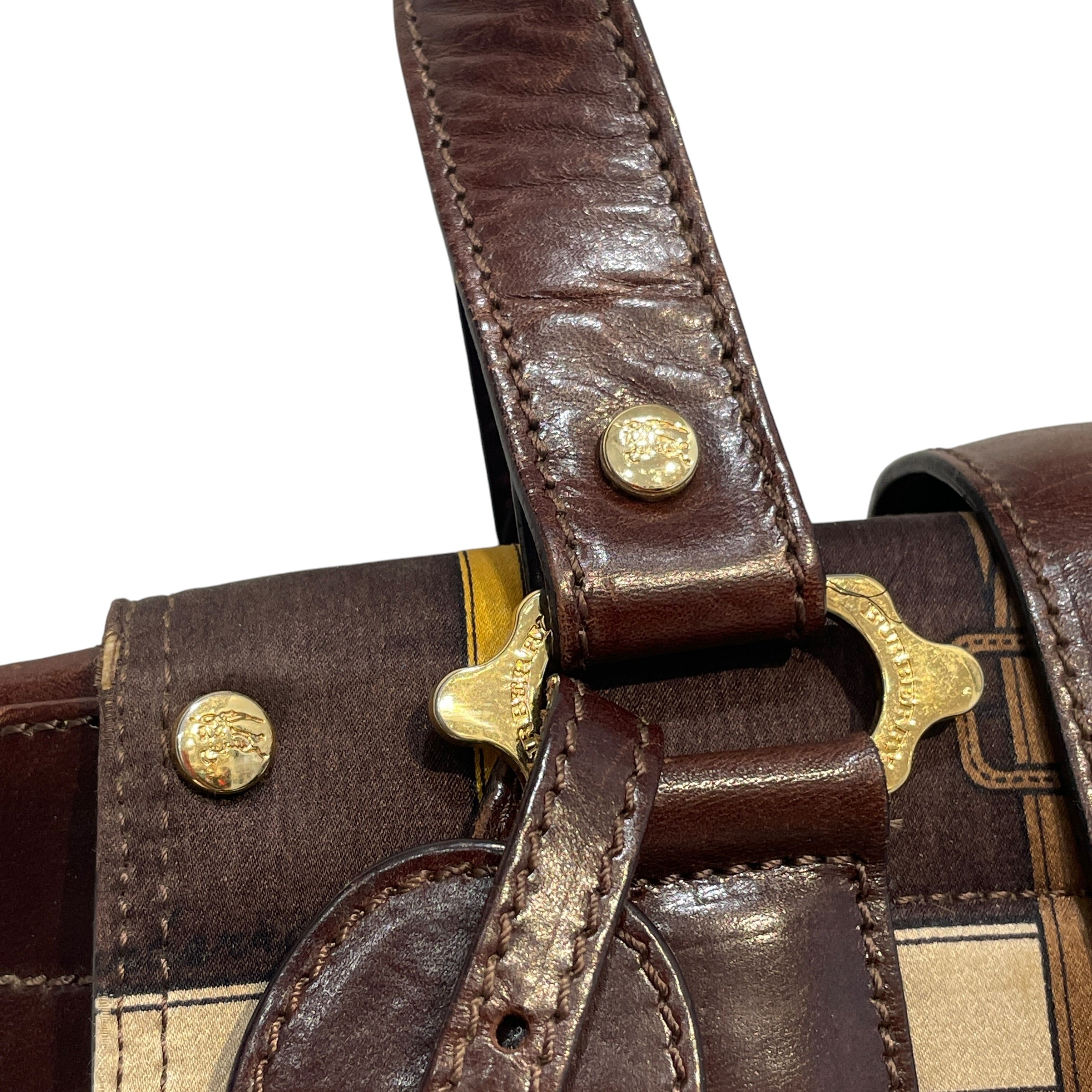 BURBERRY/Hand Bag/All Over Print/Leather/BRW/Two Handle Satchel Lock & Key view 7