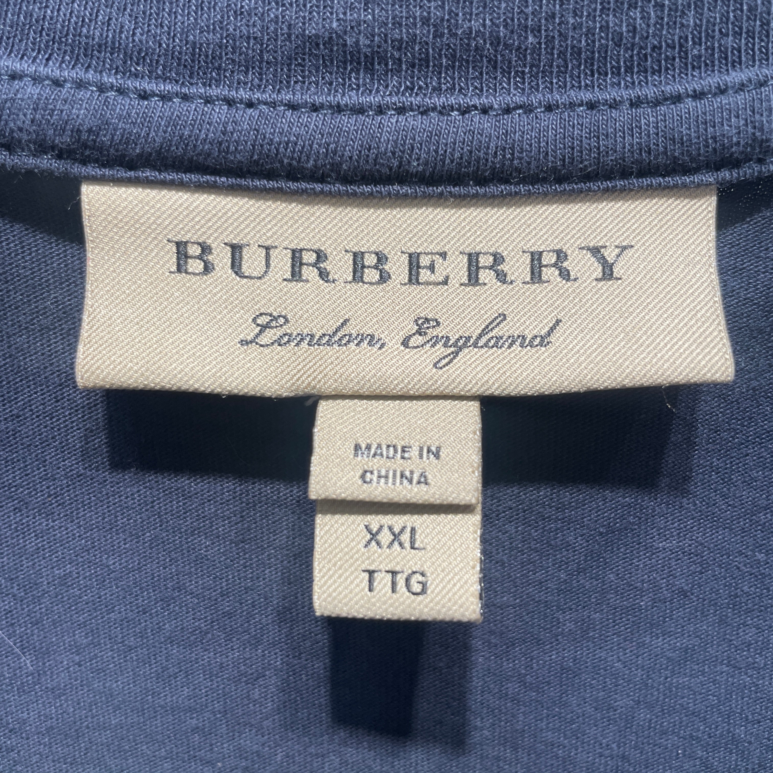 BURBERRY LONDON/T-Shirt/XXL/Cotton/NVY/JENSON EMROIDERED LOGO TEE view 3