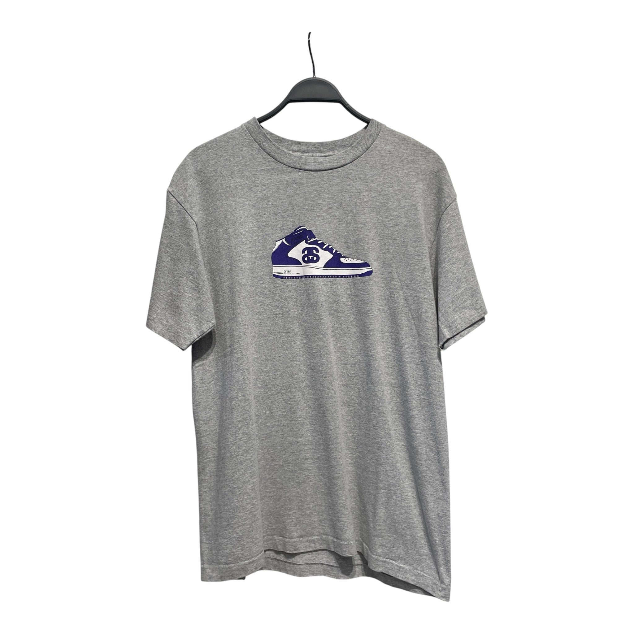 STUSSY/T-Shirt/L/Cotton/GRY/sneaker view 1