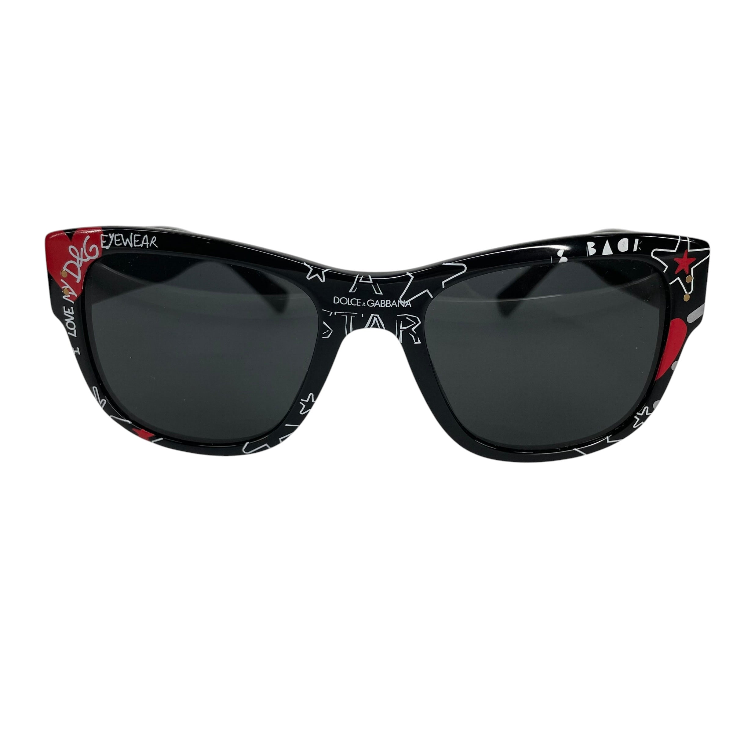 DOLCE&GABBANA/Sunglasses/Plastic/BLK/DG4338 HEART STAR FRAMES view 1