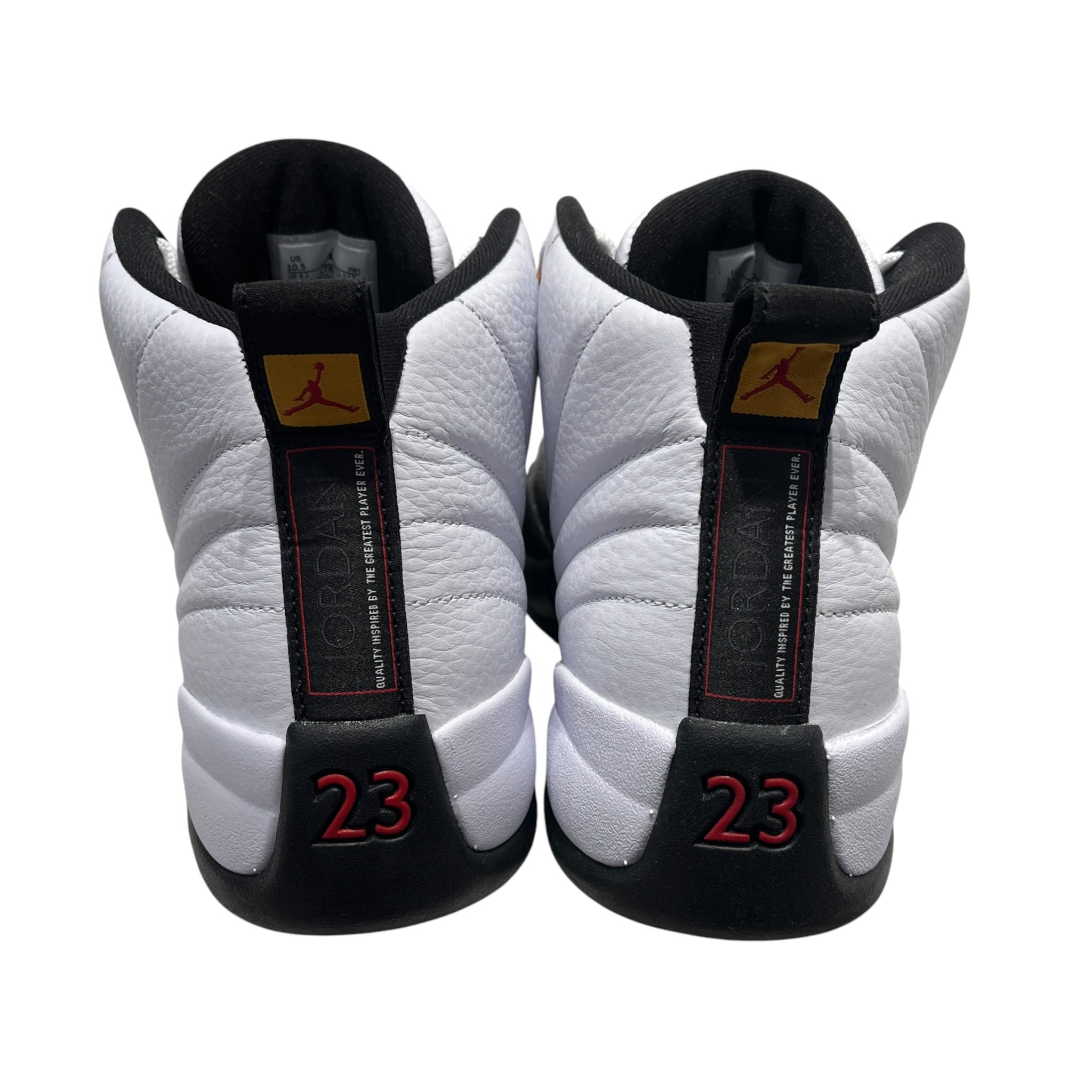 NIKE/Hi-Sneakers/US 10.5/Border/Leather/WHT/Air Jordan 12 Retro Taxi B/W view 4