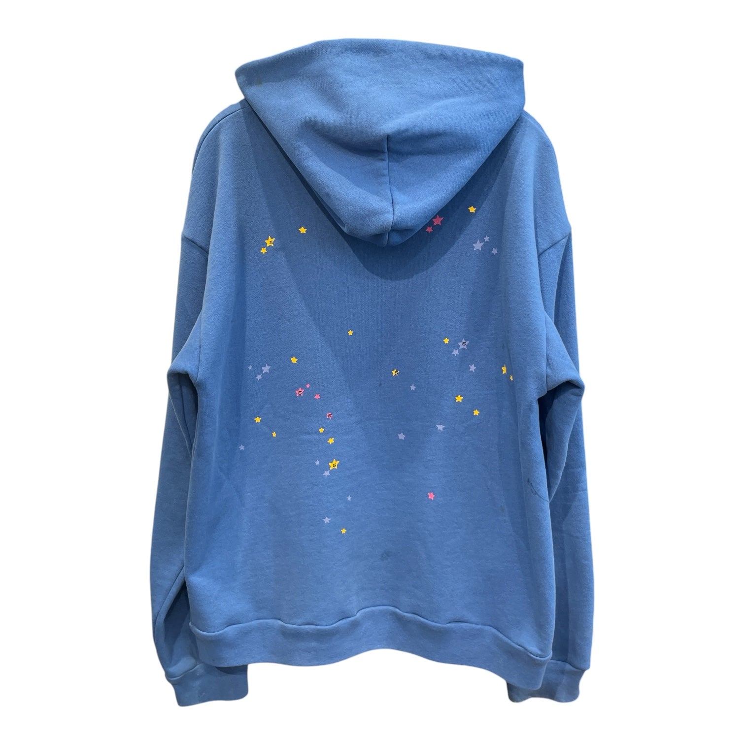 Sp5der/Hoodie/M/Graphic/Cotton/BLU/YELLOW LOGO/ STARS view 2
