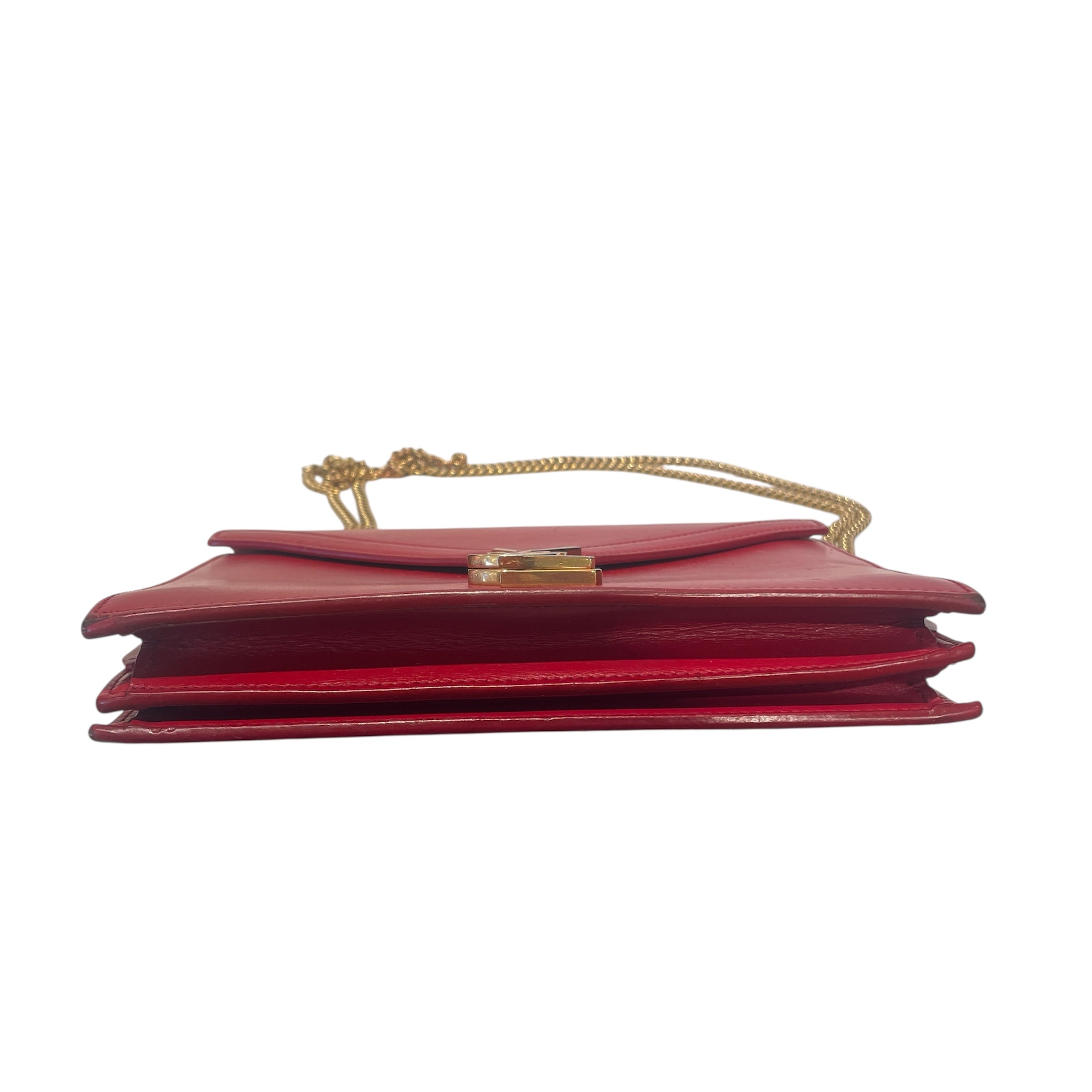 SAINT LAURENT/Cross Body Bag/Leather/RED/GRAIN DE POUDRE view 3