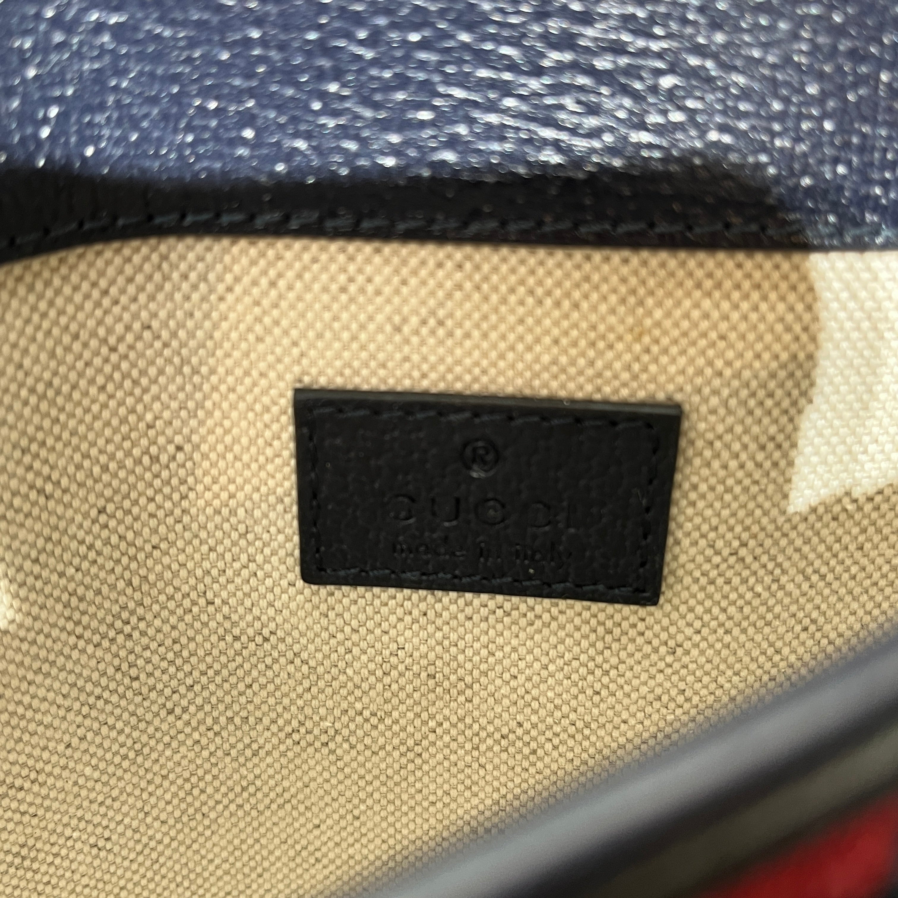 GUCCI/Fanny Pack/Leather/NVY/GG SUPREME OPHIDIA view 3