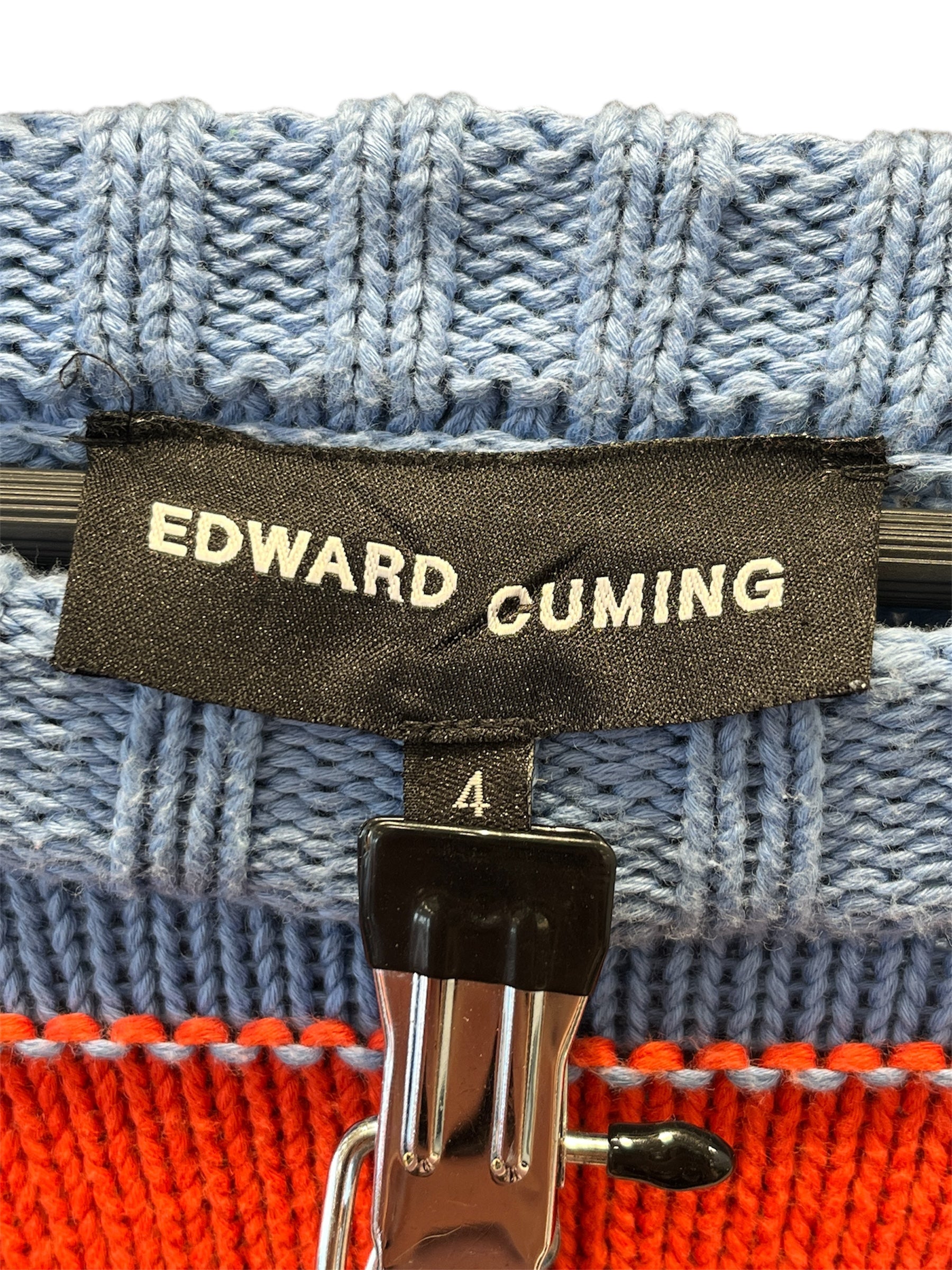 EDWARD CUMING/Sweater/4/Stripe/Cotton/BLU/ORNGWHTBLUSTRIPES view 3