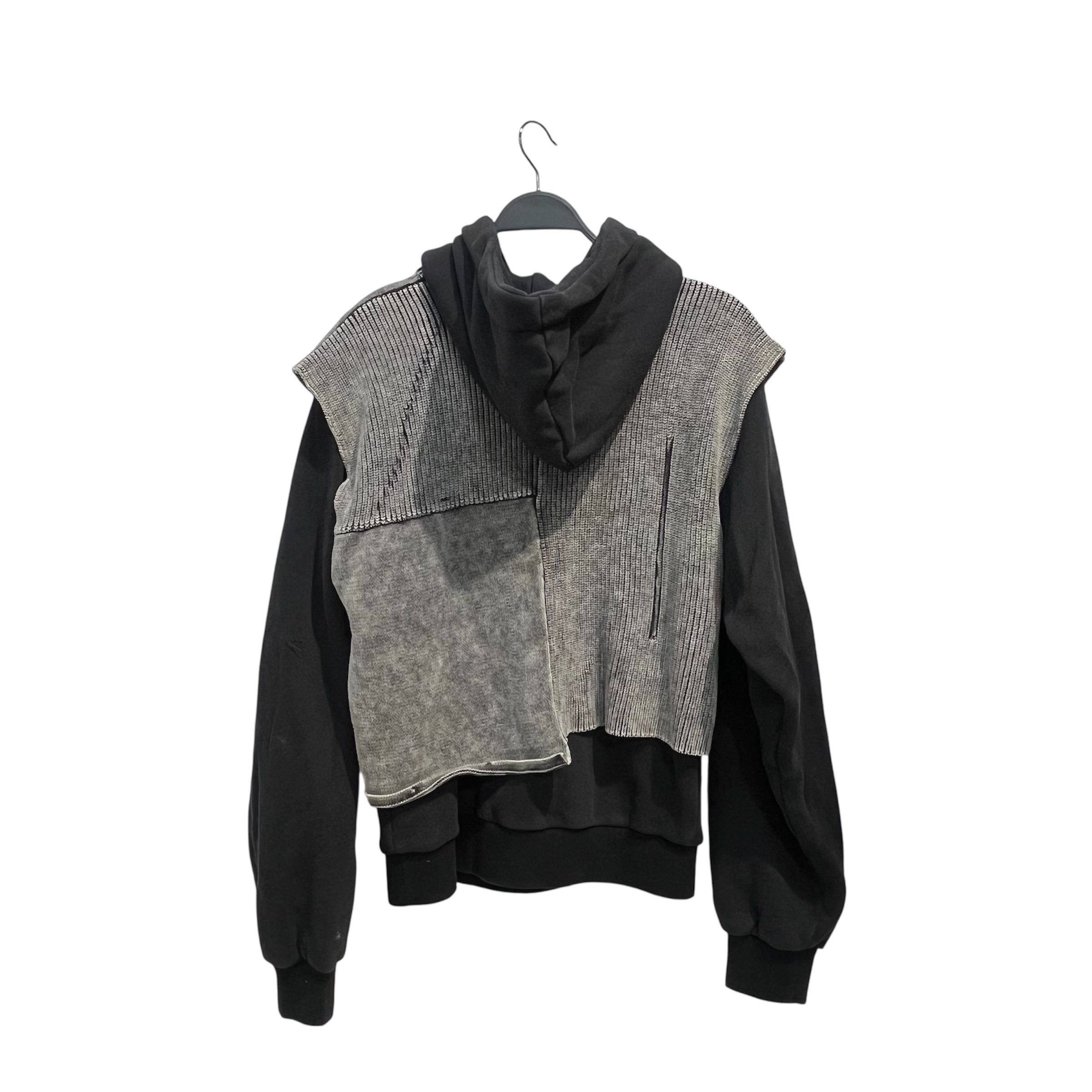 HELIOT EMIL/Hoodie/M/Cotton/GRY/KNITTED VEST/HOODIE view 2