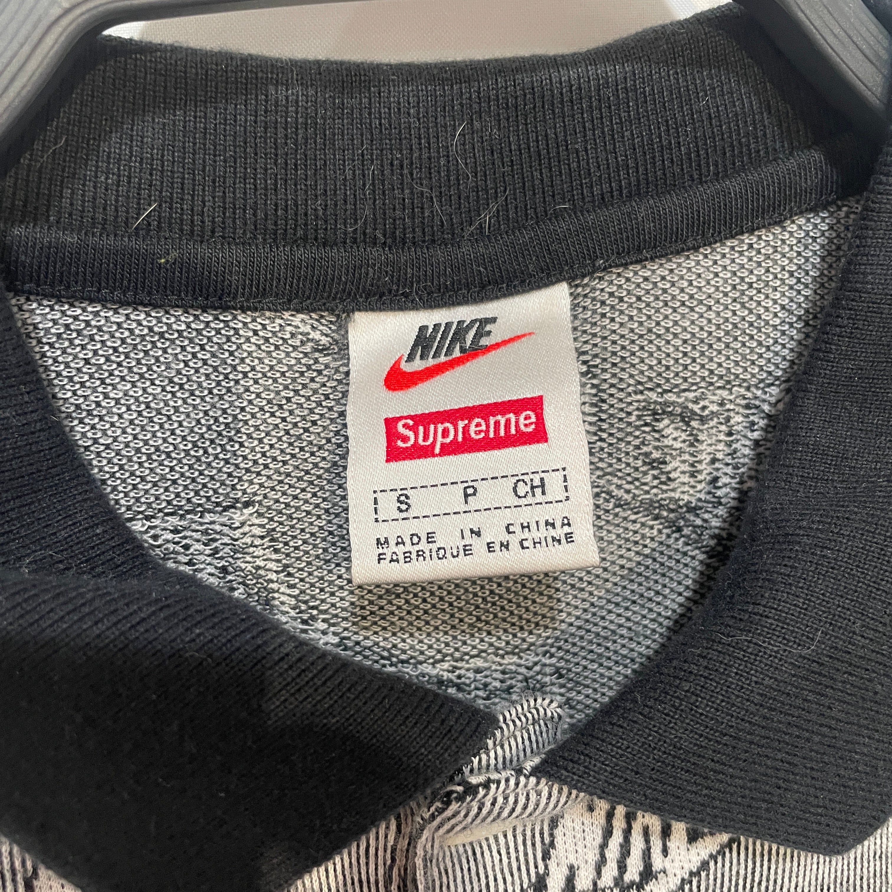 NIKE/Supreme/Polo Shirt/S/Cotton/GRY/All Over Print/ view 3