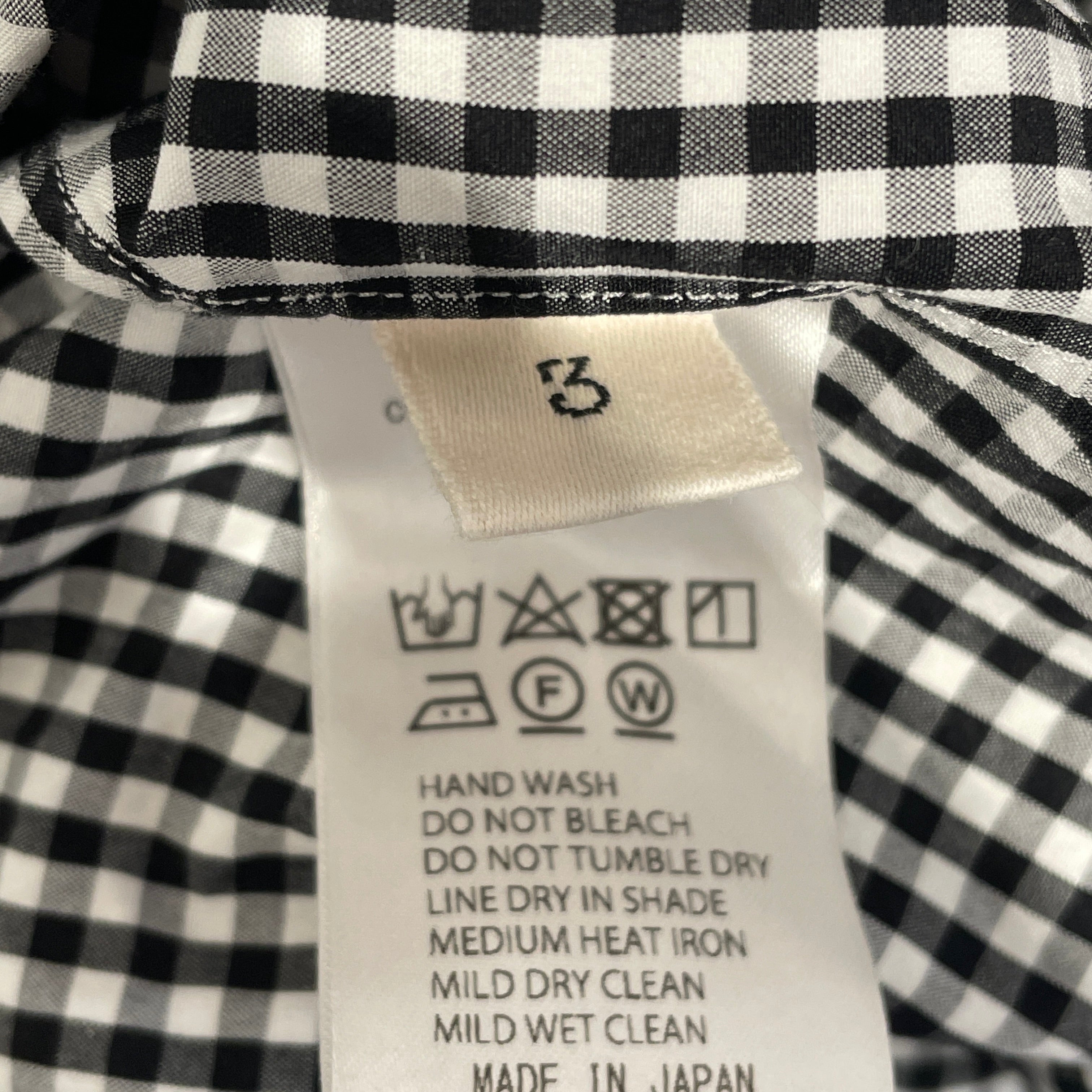 unfil/SS Shirt/3/Cotton/MLT/Gingham Check/Black Gingham Check Shirt view 4