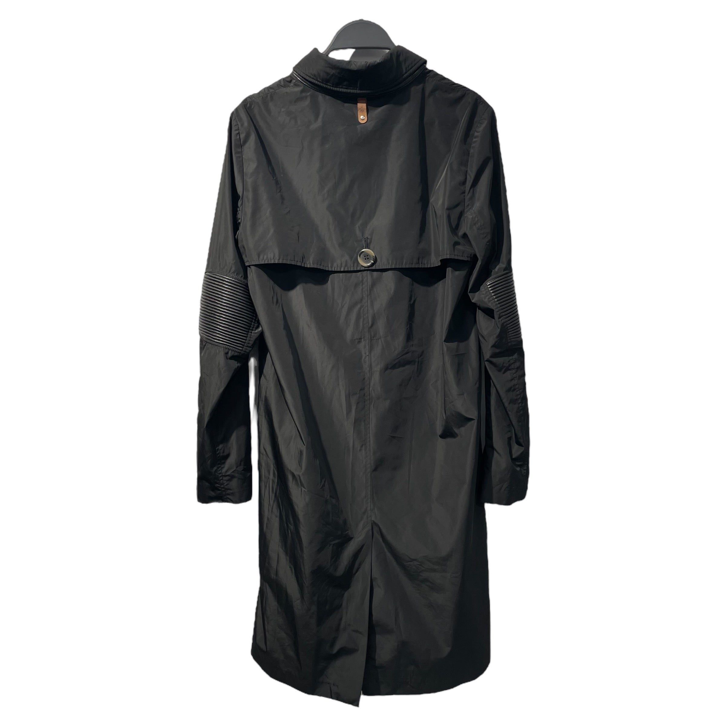 MACKAGE/Trench Coat/S/Polyester/BLK/RIBBED MOTO SLEEVES view 2