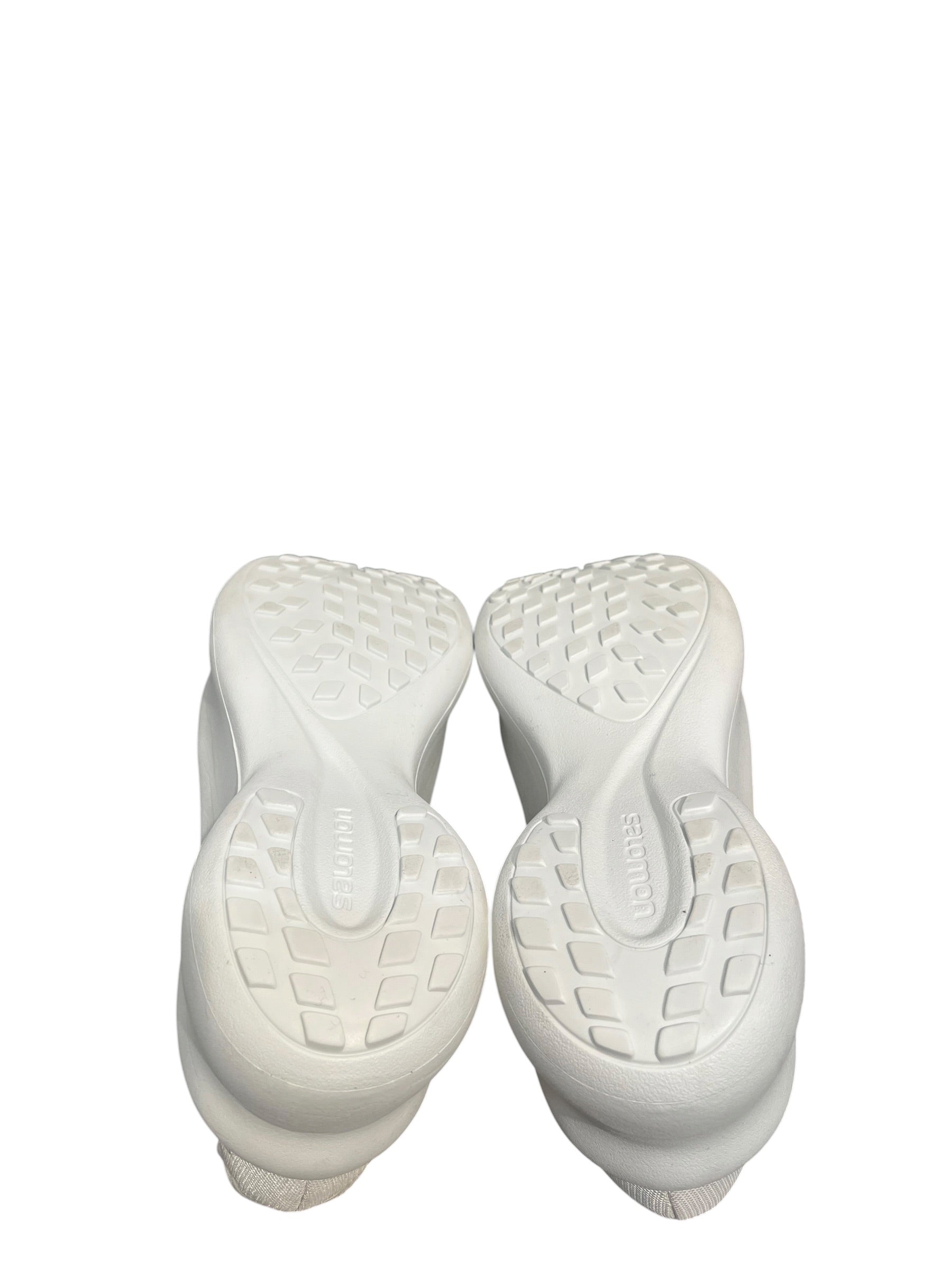 salomon/CDG/Low-Sneakers/US 8/Nylon/WHT/WEDGE SOLE PULL STRING CLOSE view 5